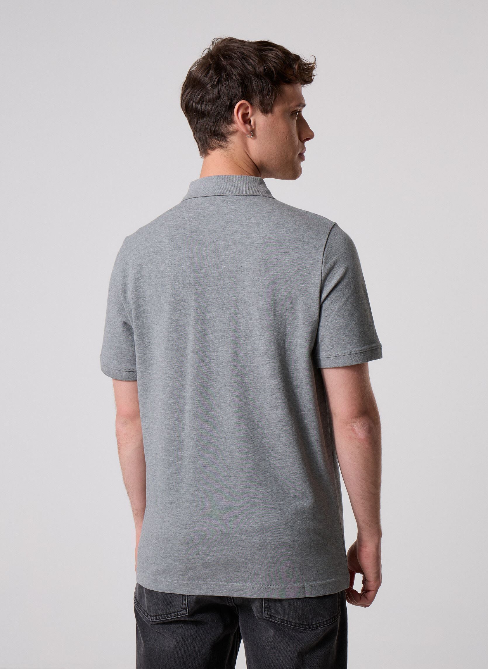 Polos manches courtes ESS No. 1 Logo Pique Polo homme gris Puma Polos manches courtes ESS No. 1 Logo Pique Polo homme gris Medium Gray Heather