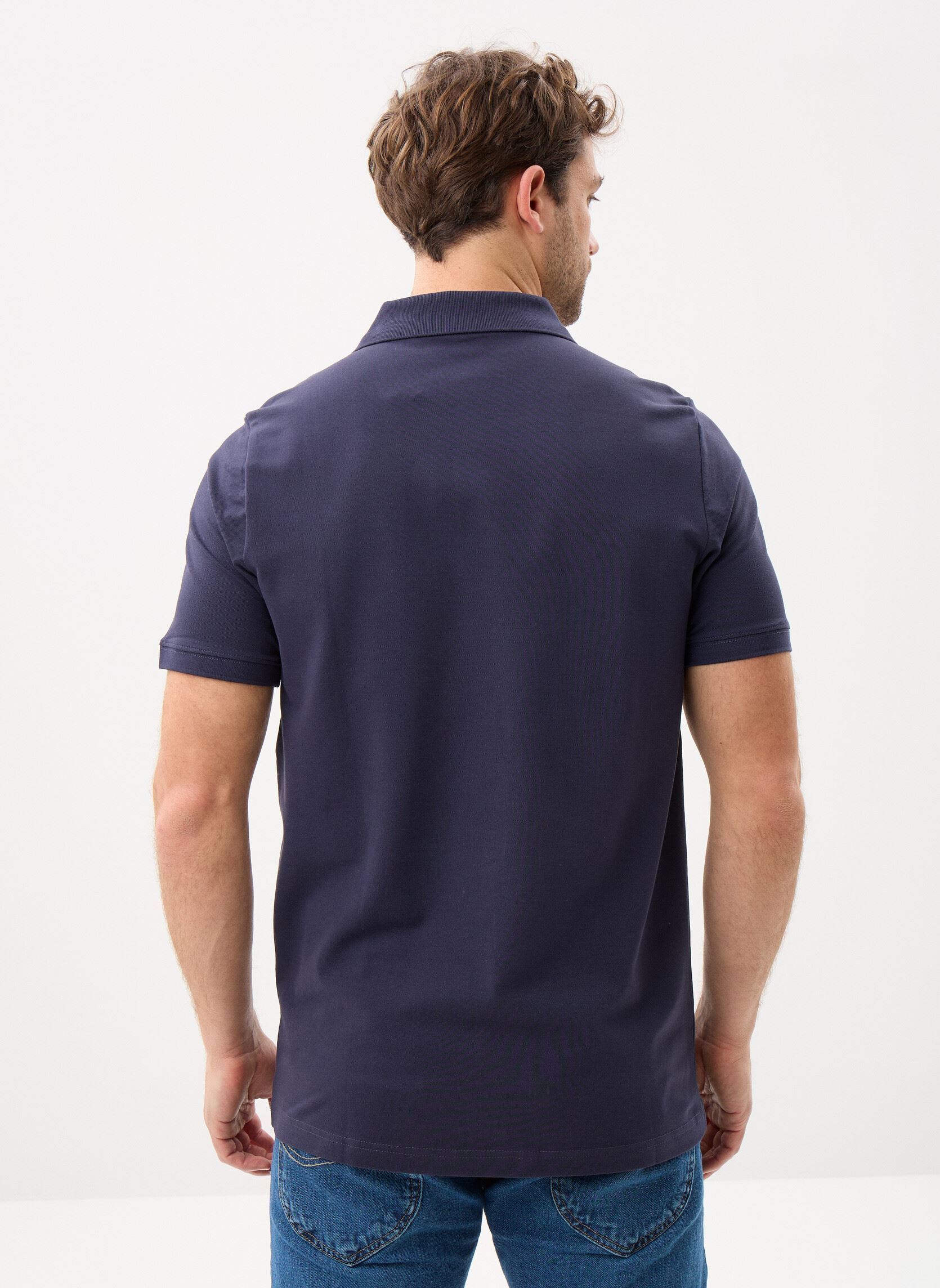Polos manches courtes ESS No. 1 Logo Pique Polo homme bleu Puma Polos manches courtes ESS No. 1 Logo Pique Polo homme bleu New Navy