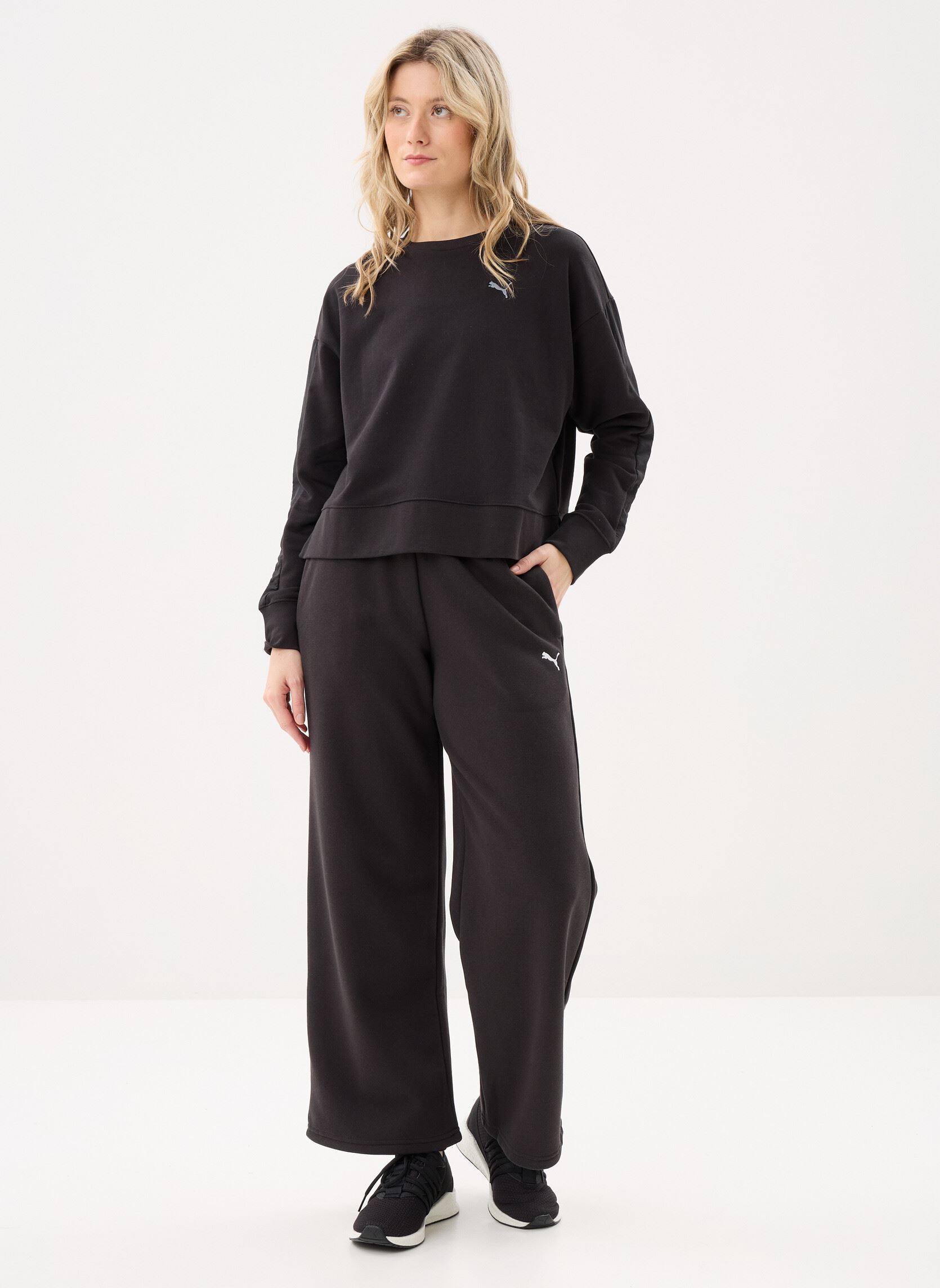 Pantalons larges ESS Cat Comfort Wide Leg Pants FL op femme noir Puma Pantalons larges ESS Cat Comfort Wide Leg Pants FL op femme noir PUMA BLACK
