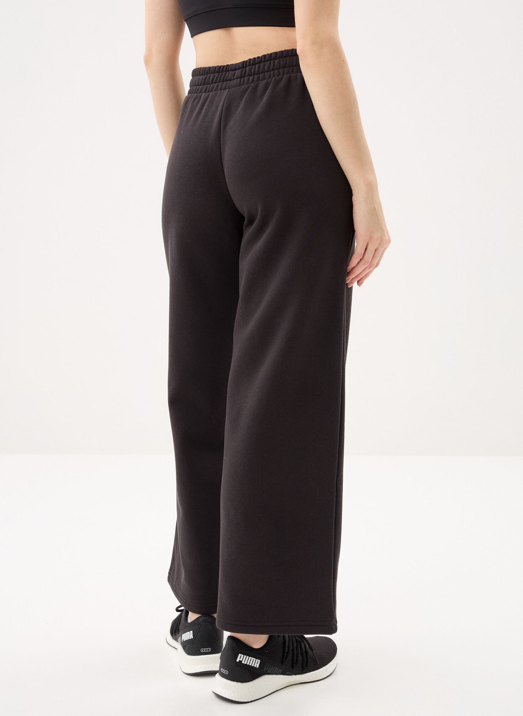 Pantalons larges ESS Cat Comfort Wide Leg Pants FL op femme noir Puma Pantalons larges ESS Cat Comfort Wide Leg Pants FL op femme noir PUMA BLACK