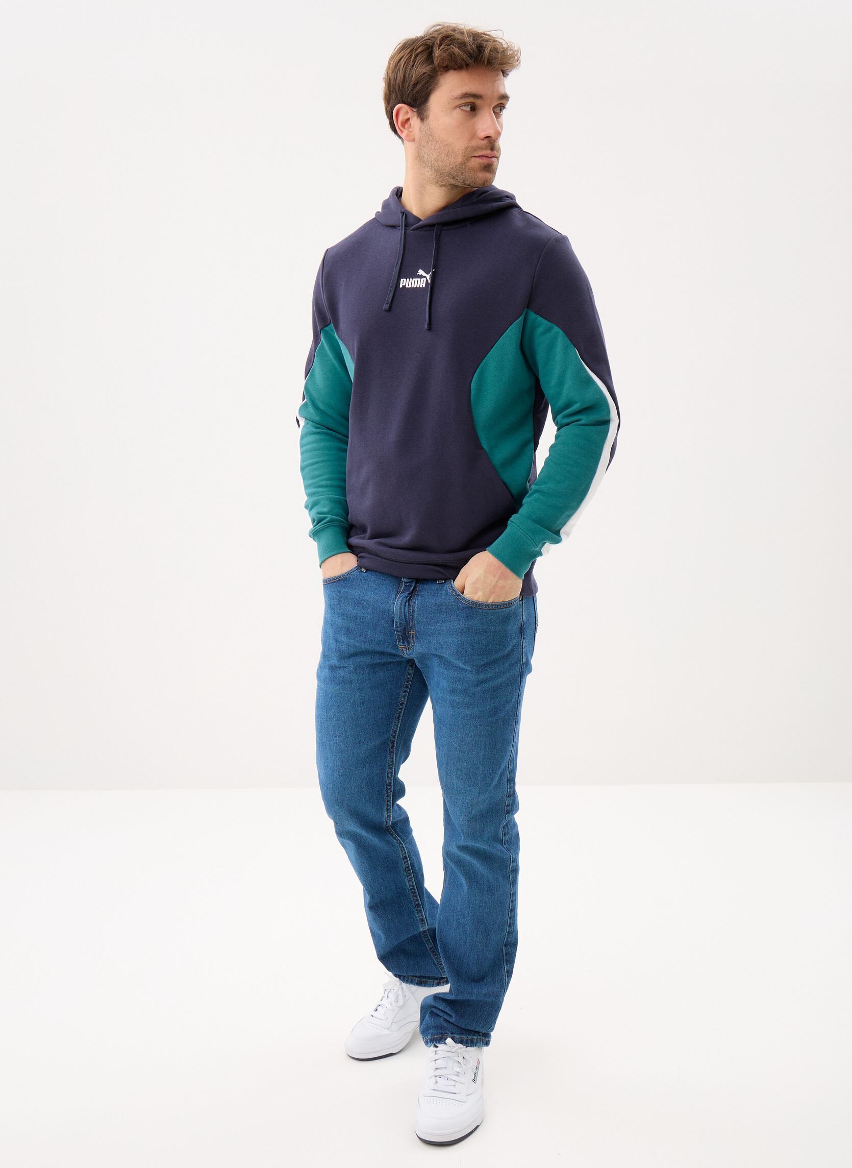 Sweats à capuche ESS BLOCK Hoodie TR homme bleu Puma Sweats à capuche ESS BLOCK Hoodie TR homme bleu New Navy