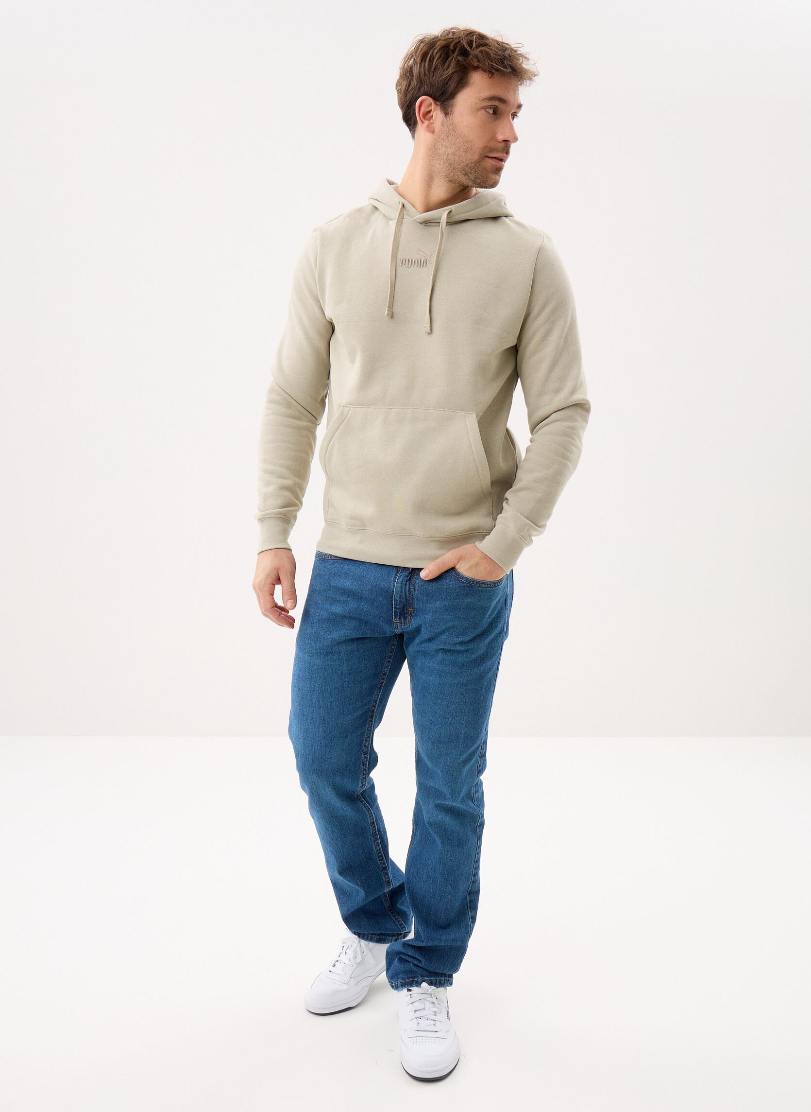 Sweats à capuche ESS Small No.1 Logo centered Hoodie FL homme gris Puma Sweats à capuche ESS Small No.1 Logo centered Hoodie FL homme gris Pebble Gray