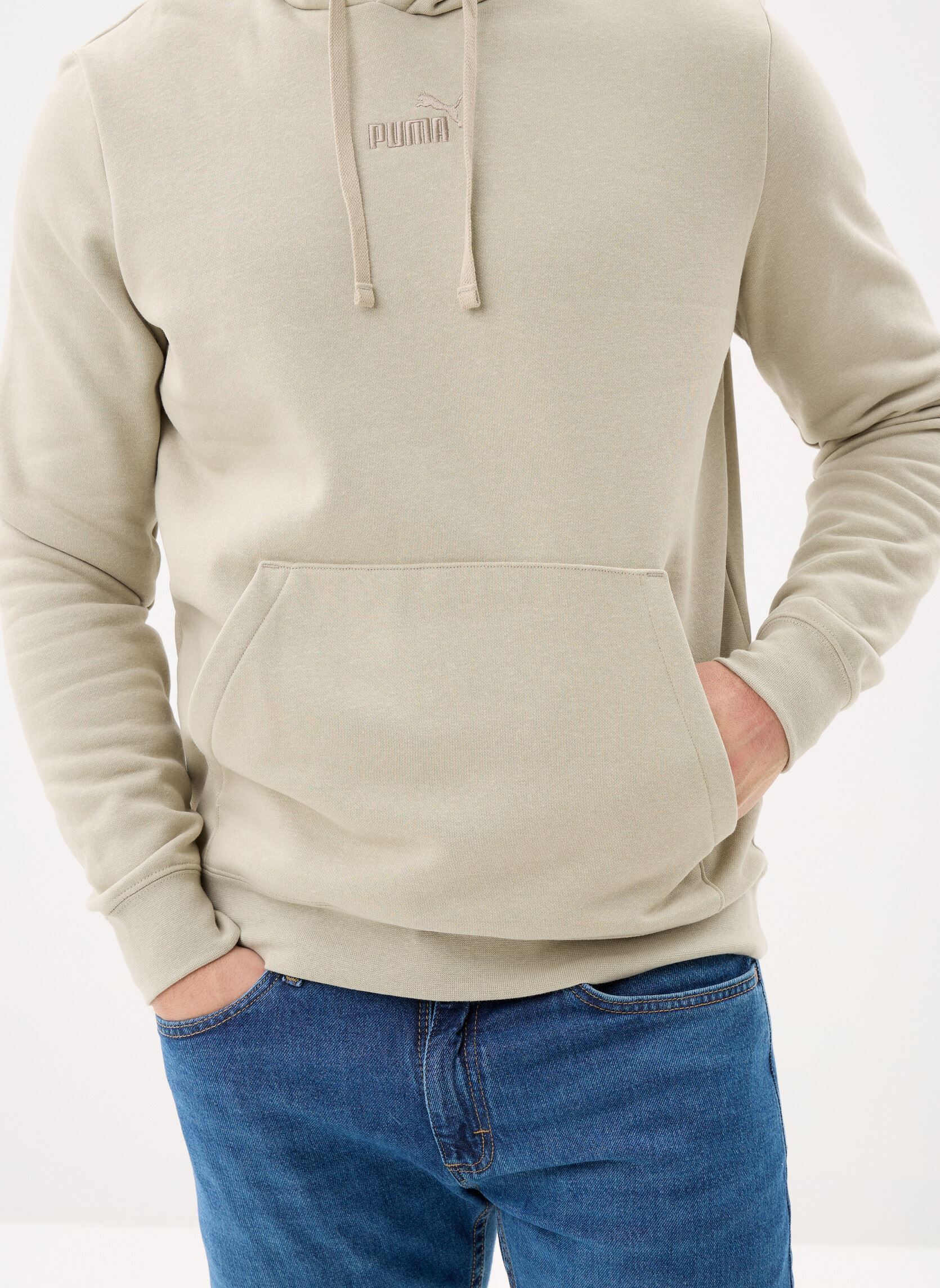 Sweats à capuche ESS Small No.1 Logo centered Hoodie FL homme gris Puma Sweats à capuche ESS Small No.1 Logo centered Hoodie FL homme gris Pebble Gray