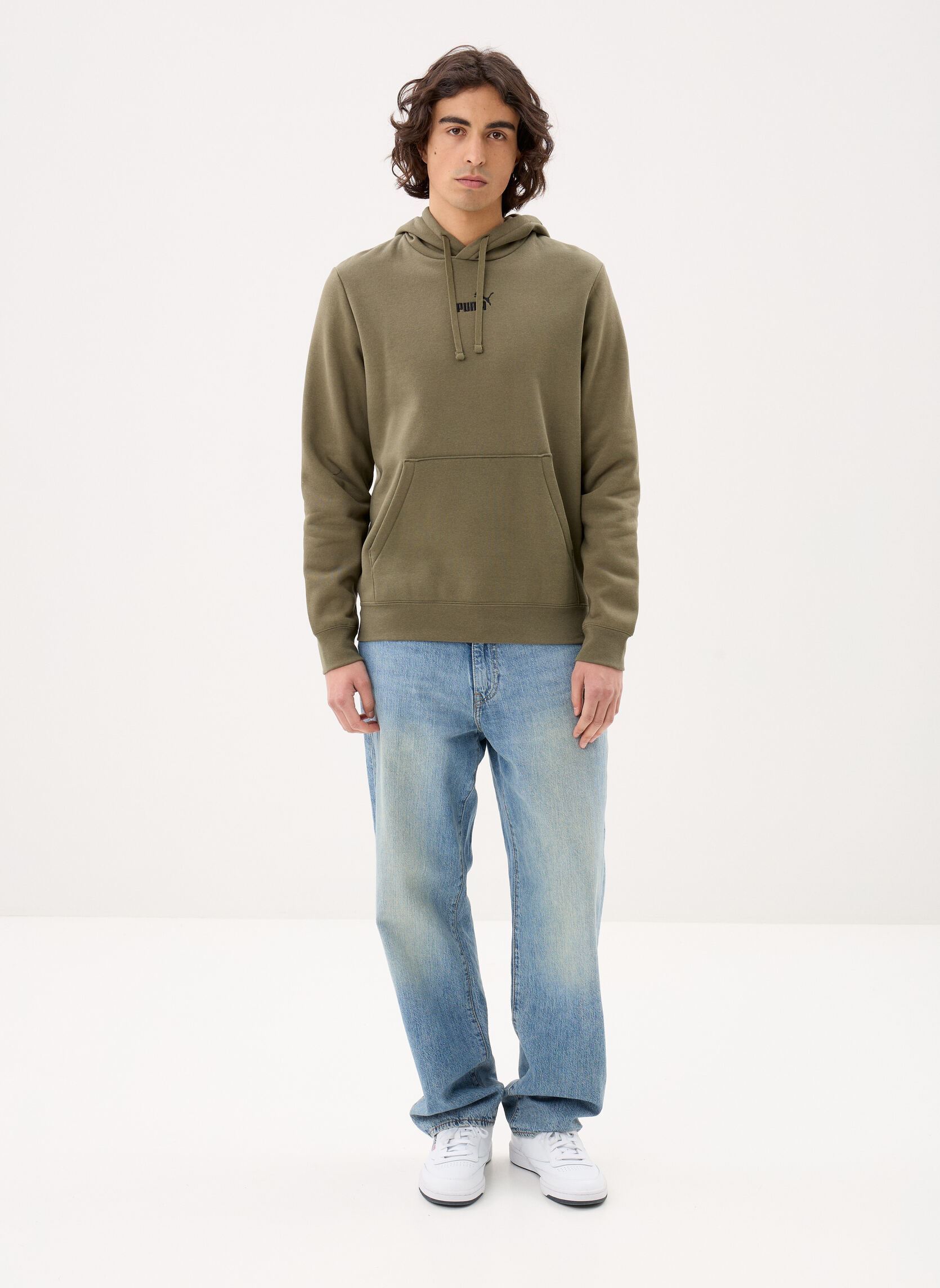 Sweats à capuche ESS Small No.1 Logo centered Hoodie FL homme vert Puma Sweats à capuche ESS Small No.1 Logo centered Hoodie FL homme vert Loden Green