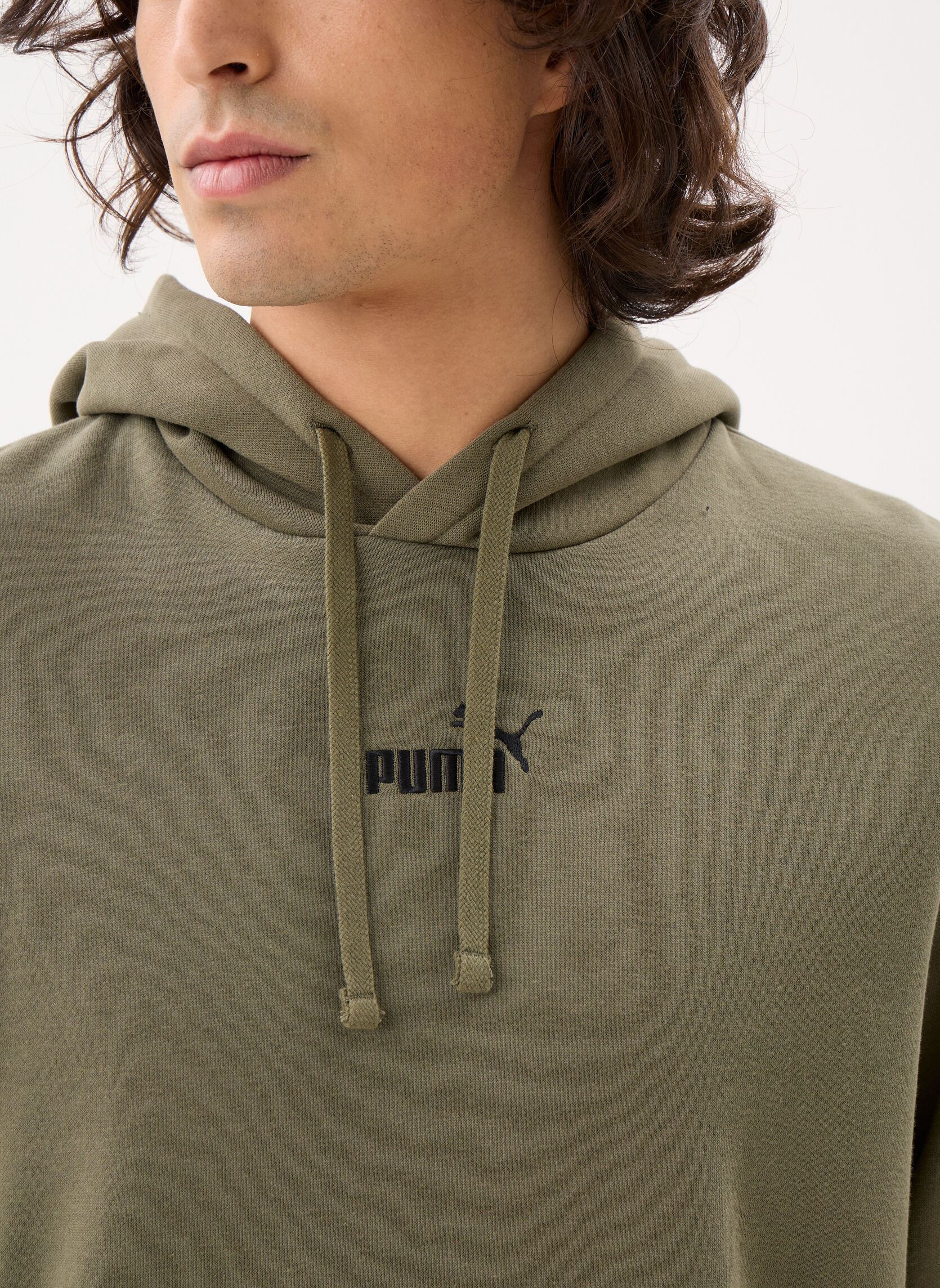 Sweats à capuche ESS Small No.1 Logo centered Hoodie FL homme vert Puma Sweats à capuche ESS Small No.1 Logo centered Hoodie FL homme vert Loden Green
