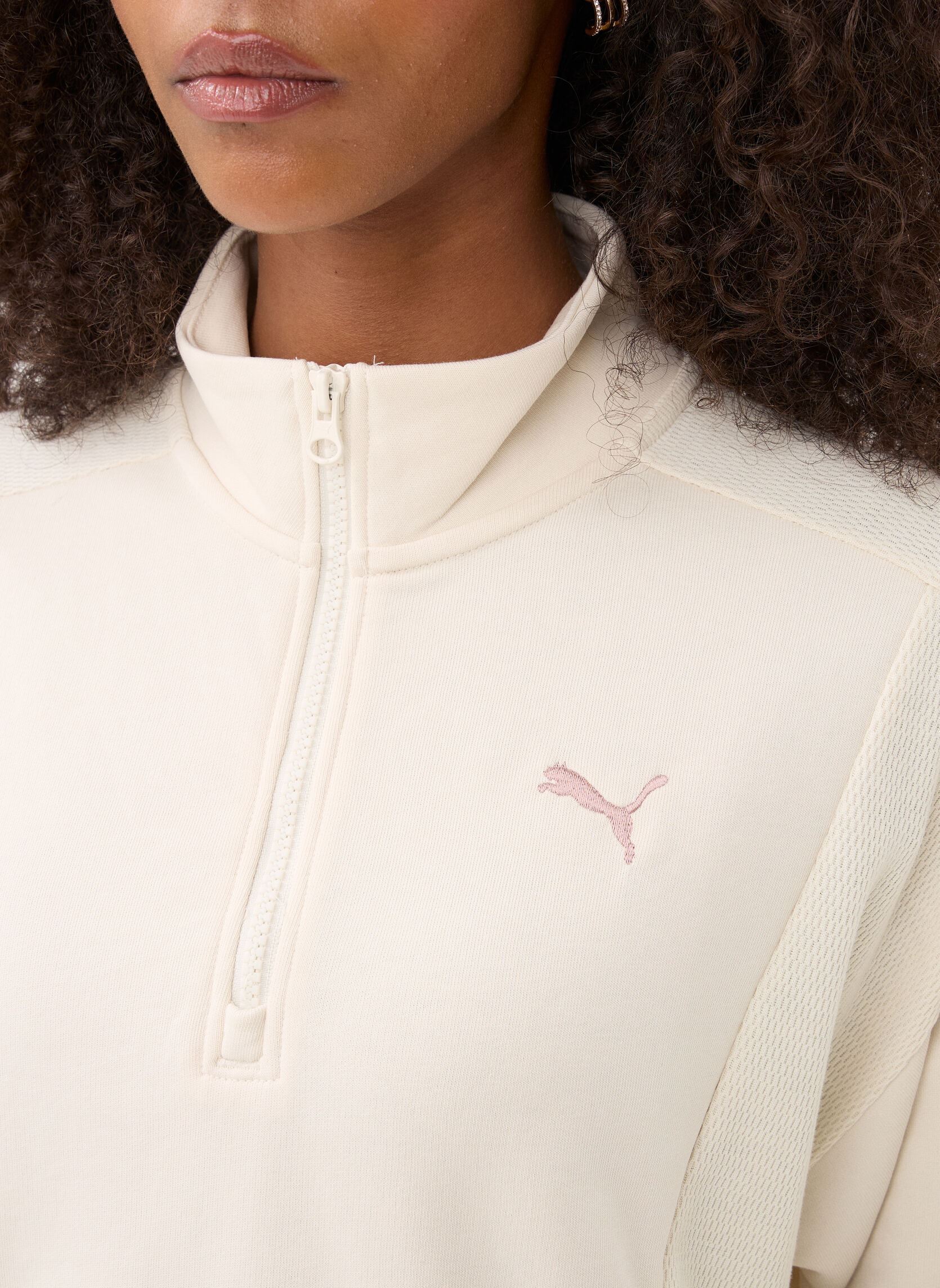 Sweatshirts PUMA CLASS Relaxed Half-Zip Crew femme blanc Puma Sweatshirts PUMA CLASS Relaxed Half-Zip Crew femme blanc 691873-87
