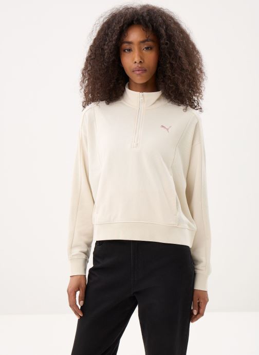 Puma Sweatshirts PUMA CLASS Relaxed Half-Zip Crew damen weiß