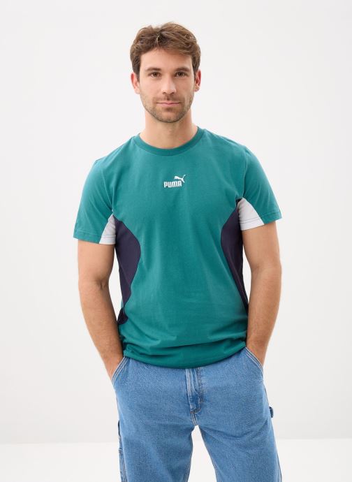 Puma T-shirts met korte mouwen ESS BLOCK Tee heren groen