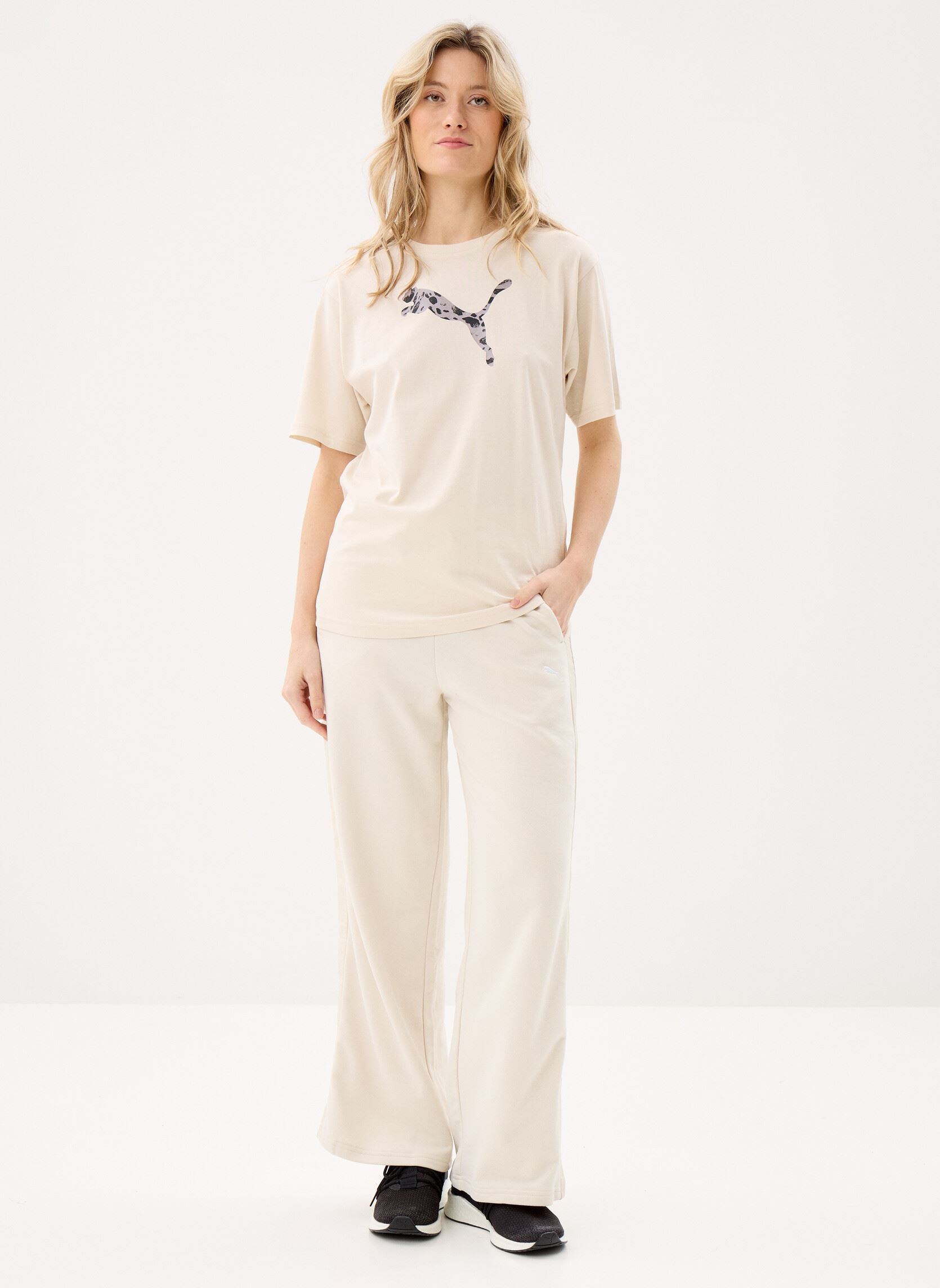 Tee-shirts manches courtes ESS GRAPHIC Animal Relaxed Tee-Shirt femme blanc Puma Tee-shirts manches courtes ESS GRAPHIC Animal Relaxed Tee-Shirt femme blanc ALPINE SNOW
