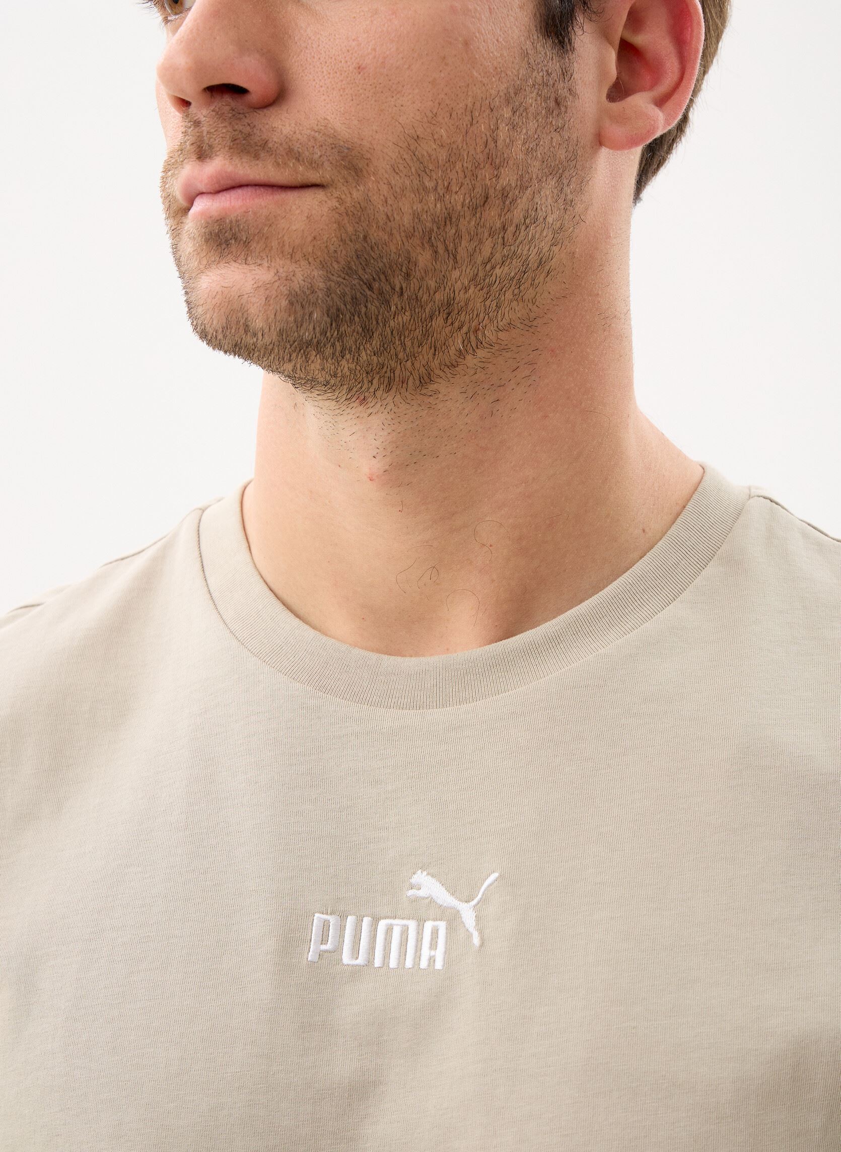 Tee-shirts manches courtes ESS Small No.1 Logo centered Tee homme gris Puma Tee-shirts manches courtes ESS Small No.1 Logo centered Tee homme gris Pebble Gray