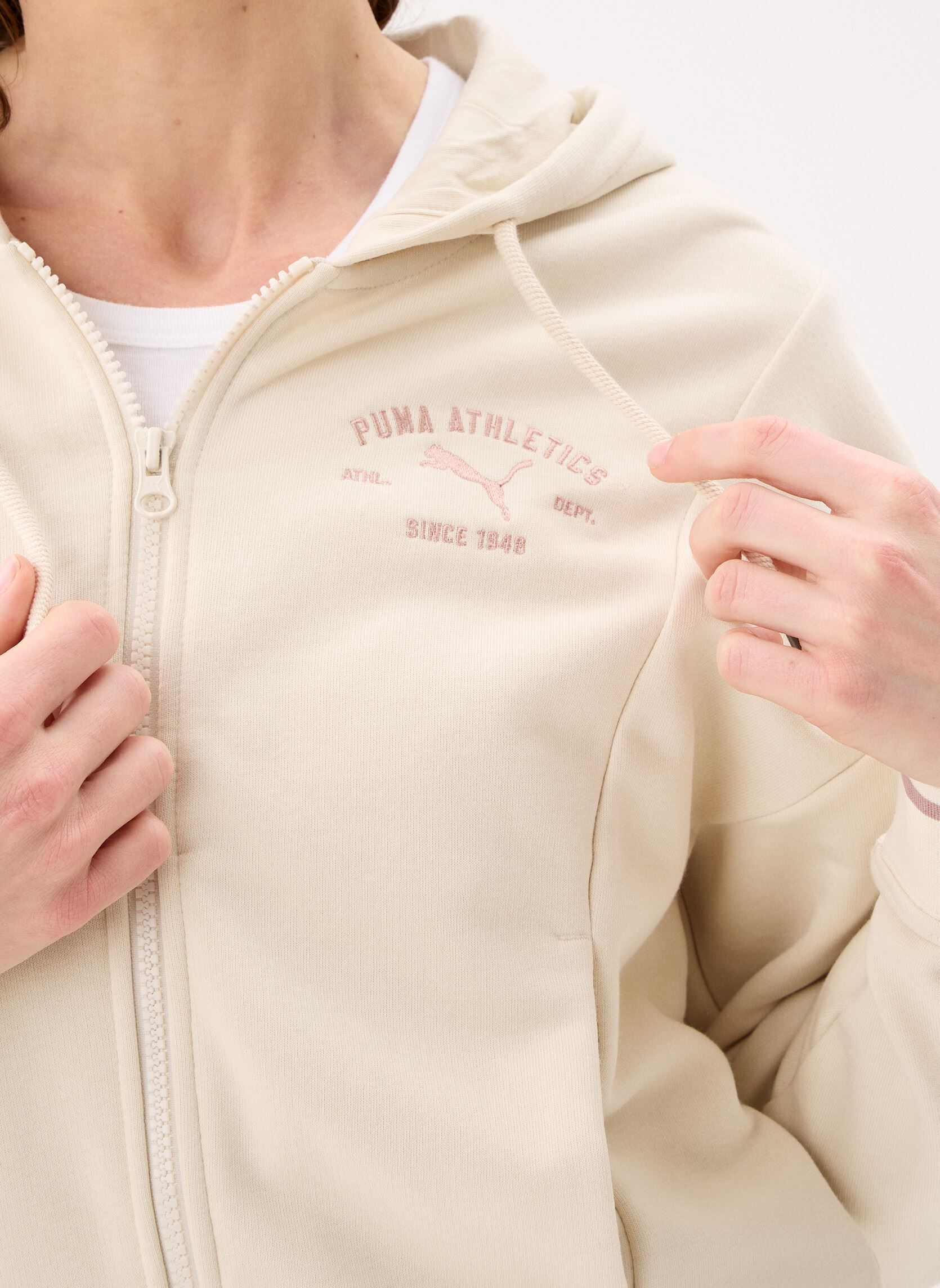 Kapuzenpullover PUMA CLASS Comfort Full-Zip Hoodie TR damen weiß Puma Kapuzenpullover PUMA CLASS Comfort Full-Zip Hoodie TR damen weiß ALPINE SNOW