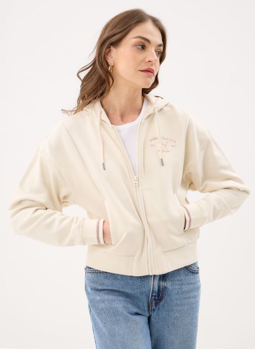 Puma Sweats à capuche PUMA CLASS Comfort Full-Zip Hoodie TR femme blanc