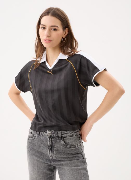 Puma Polos manches courtes T7 Relaxed Football Jersey femme noir