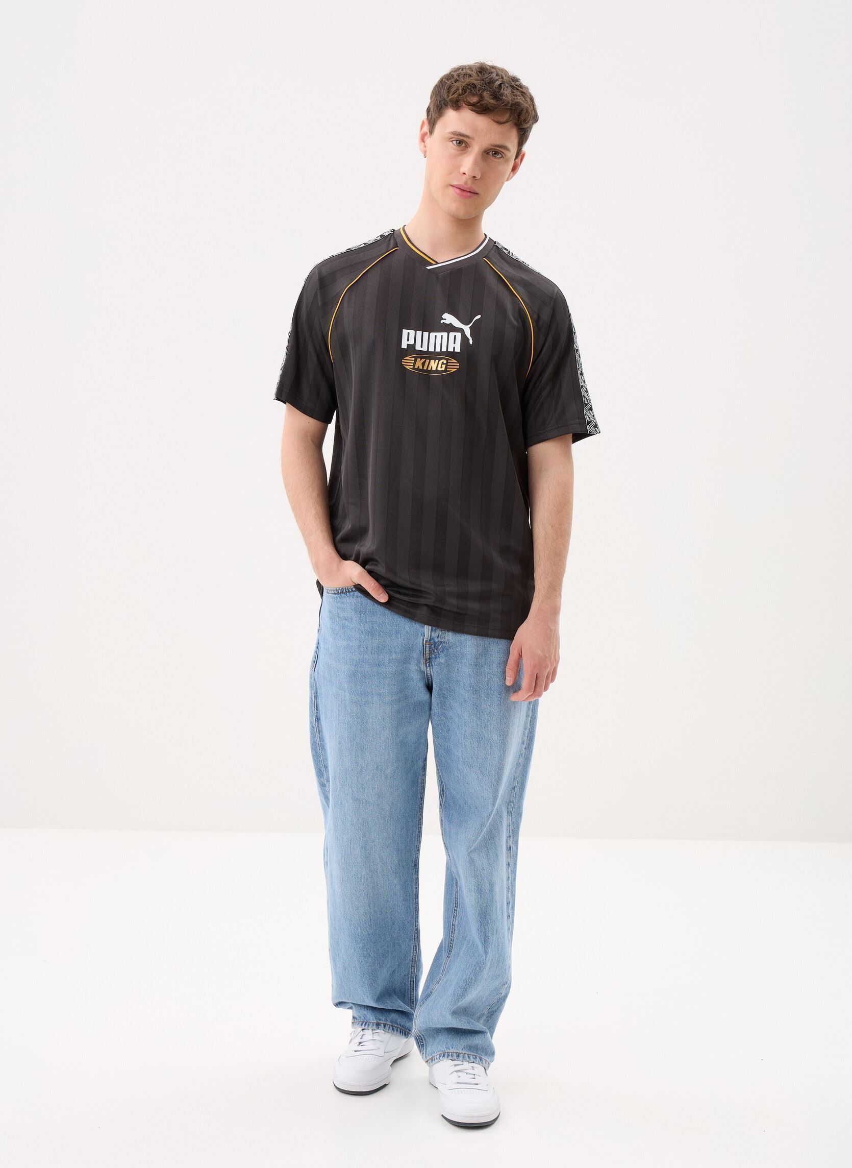 Korte mouwen polo's KING Relaxed Football Jersey heren zwart Puma Korte mouwen polo's KING Relaxed Football Jersey heren zwart Puma Black