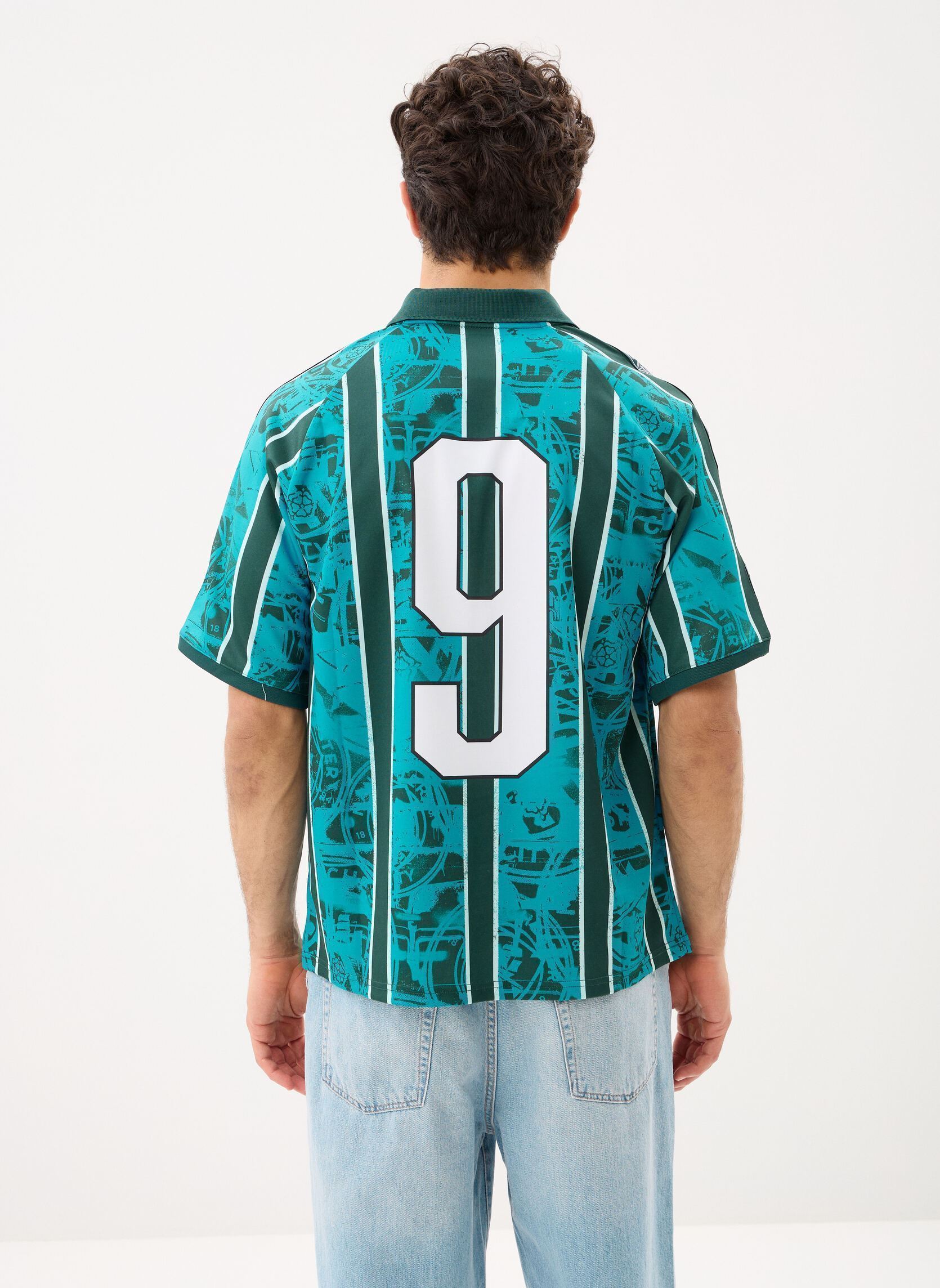 Polos MCFC KING Retro Jersey homme bleu Puma Polos MCFC KING Retro Jersey homme bleu Tropical Blue-Deep Navy