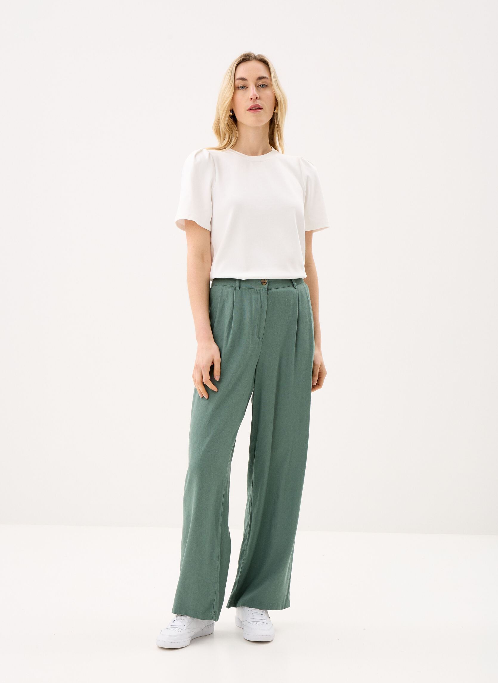 T-shirts met korte mouwen Young Ladies Knitted Tee EL1129EP dames wit Lili Sidonio T-shirts met korte mouwen Young Ladies Knitted Tee EL1129EP dames wit WHITE