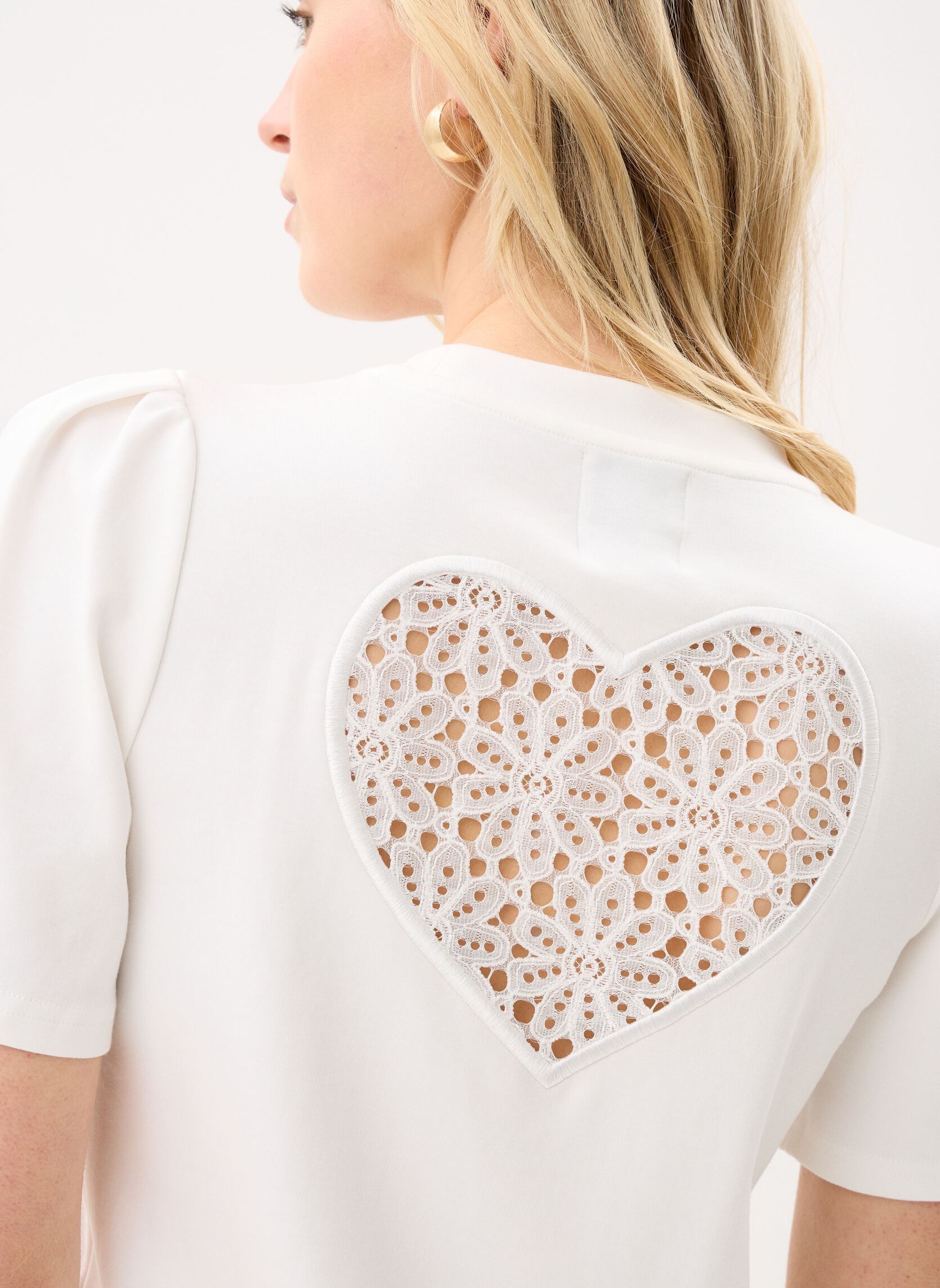 T-shirts met korte mouwen Young Ladies Knitted Tee EL1129EP dames wit Lili Sidonio T-shirts met korte mouwen Young Ladies Knitted Tee EL1129EP dames wit WHITE
