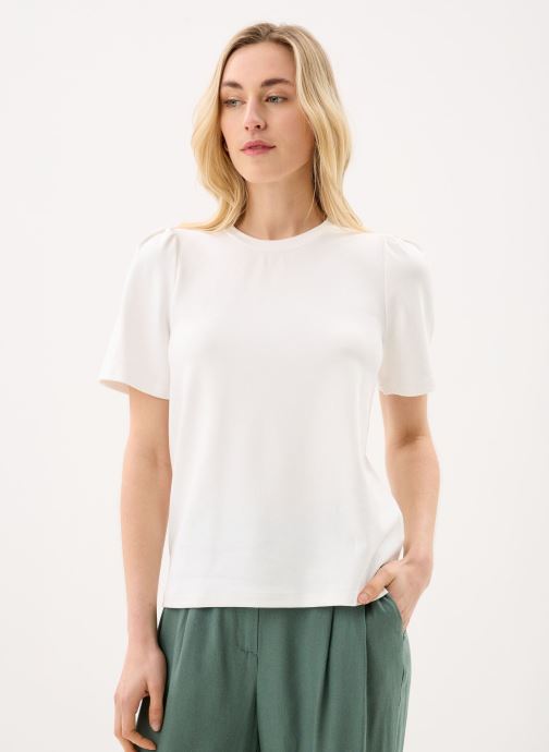 Lili Sidonio Kurzarm-T-Shirts Young Ladies Knitted Tee EL1129EP damen weiß