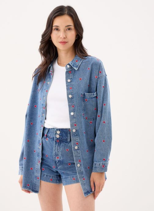 Lili Sidonio Vestes Young Ladies Woven Overshirt EL1138EP femme bleu