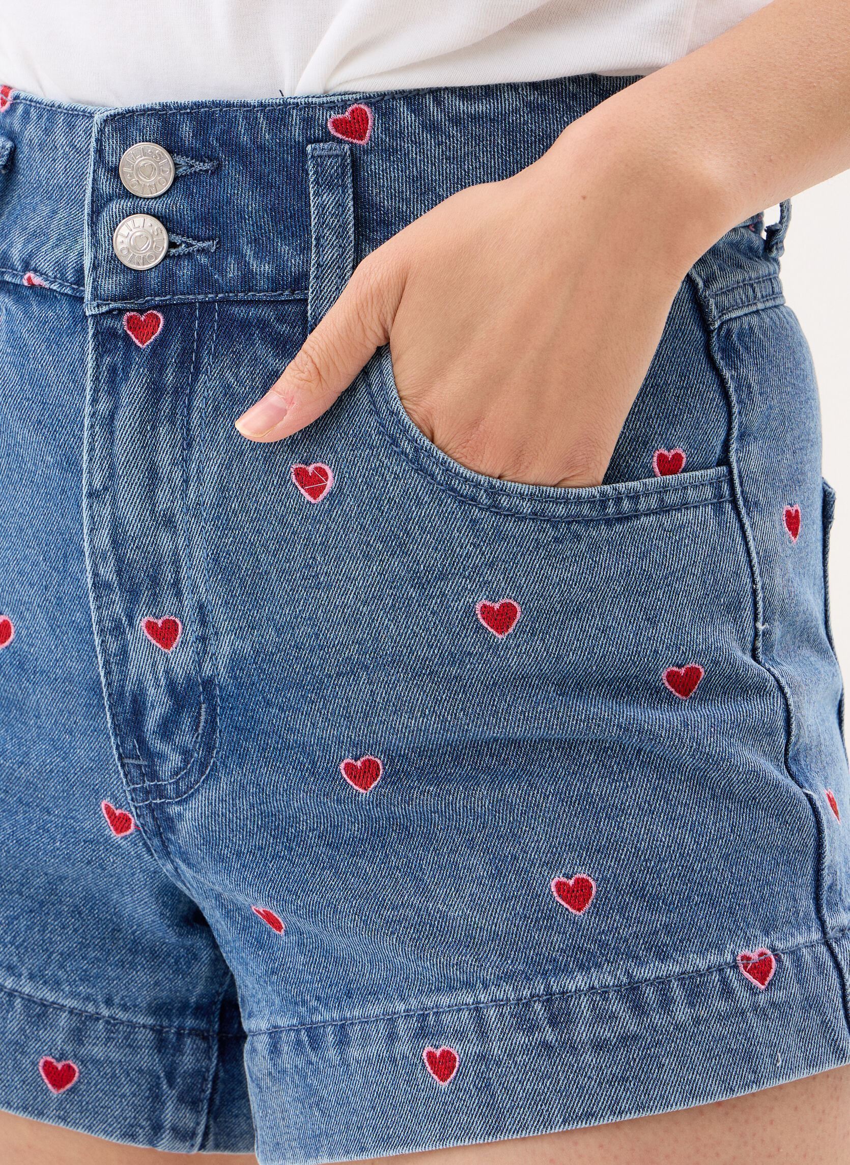 Shorts Young Ladies Woven Shorts ELF957EP damen blau Lili Sidonio Shorts Young Ladies Woven Shorts ELF957EP damen blau DENIM BLUE