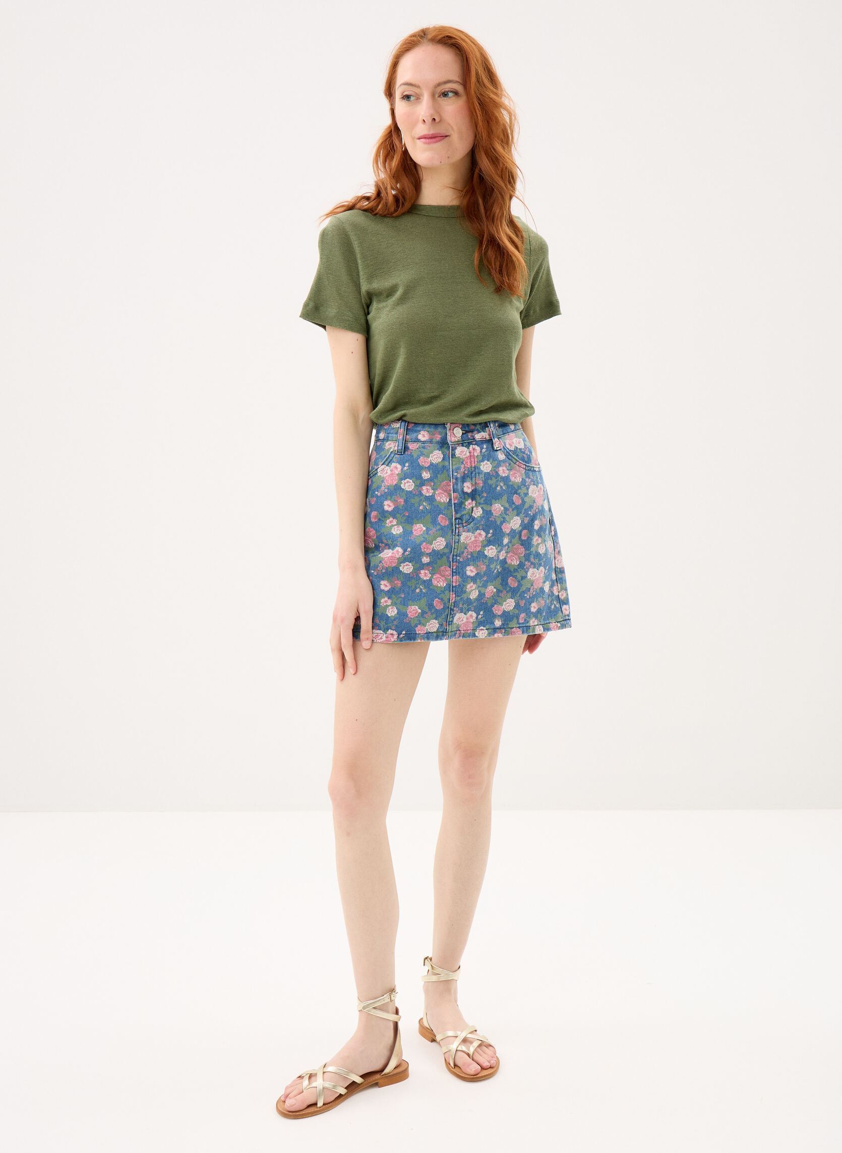Kurze Röcke Young Ladies Woven Skirt ELF977EP damen blau Lili Sidonio Kurze Röcke Young Ladies Woven Skirt ELF977EP damen blau DENIM BLUE