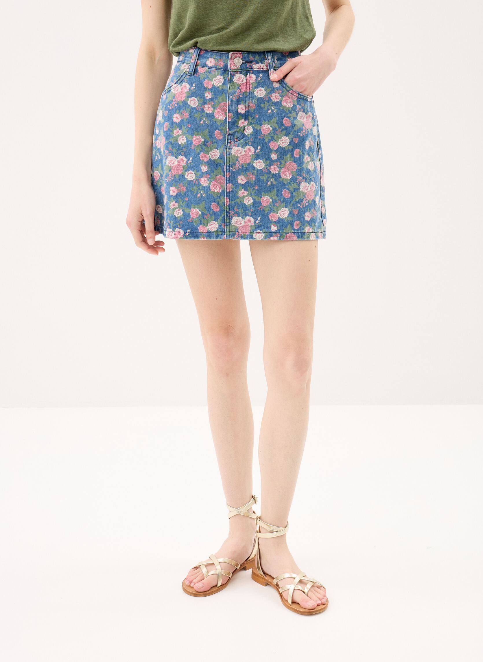 Kurze Röcke Young Ladies Woven Skirt ELF977EP damen blau Lili Sidonio Kurze Röcke Young Ladies Woven Skirt ELF977EP damen blau DENIM BLUE