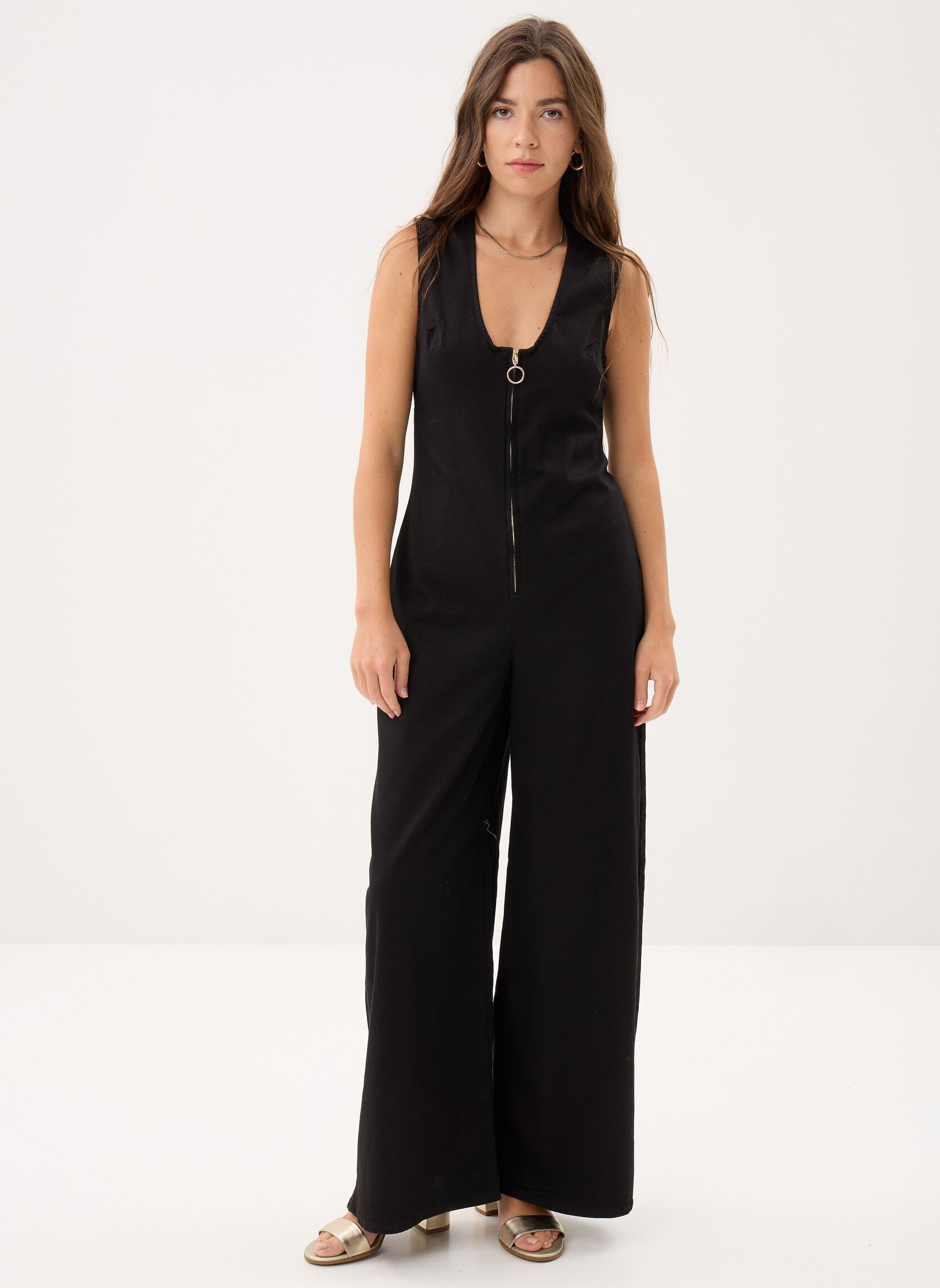 Jumpsuits / Overalls Young Ladies Woven Jumpsuit ELR148EP damen schwarz Lili Sidonio Jumpsuits / Overalls Young Ladies Woven Jumpsuit ELR148EP damen schwarz BLACK