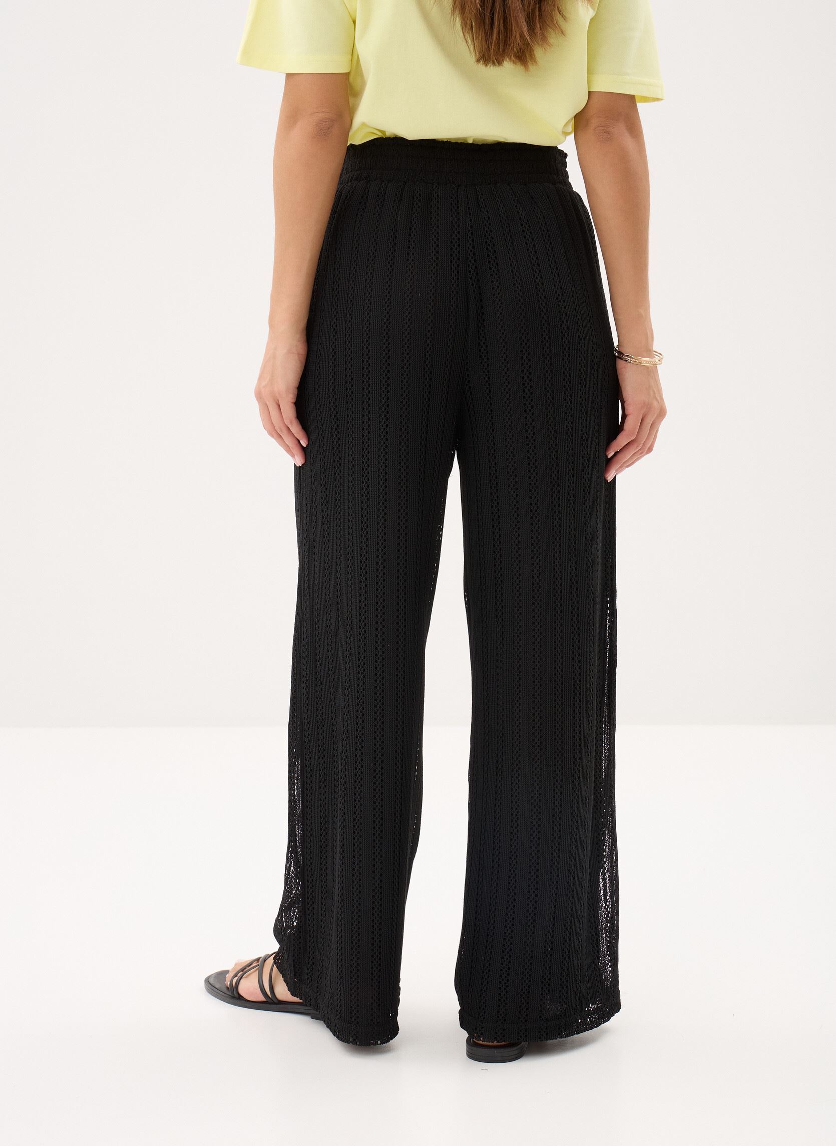 Weite Hosen Young Ladies Knitted Pants GL714BEE damen schwarz Lili Sidonio Weite Hosen Young Ladies Knitted Pants GL714BEE damen schwarz BLACK