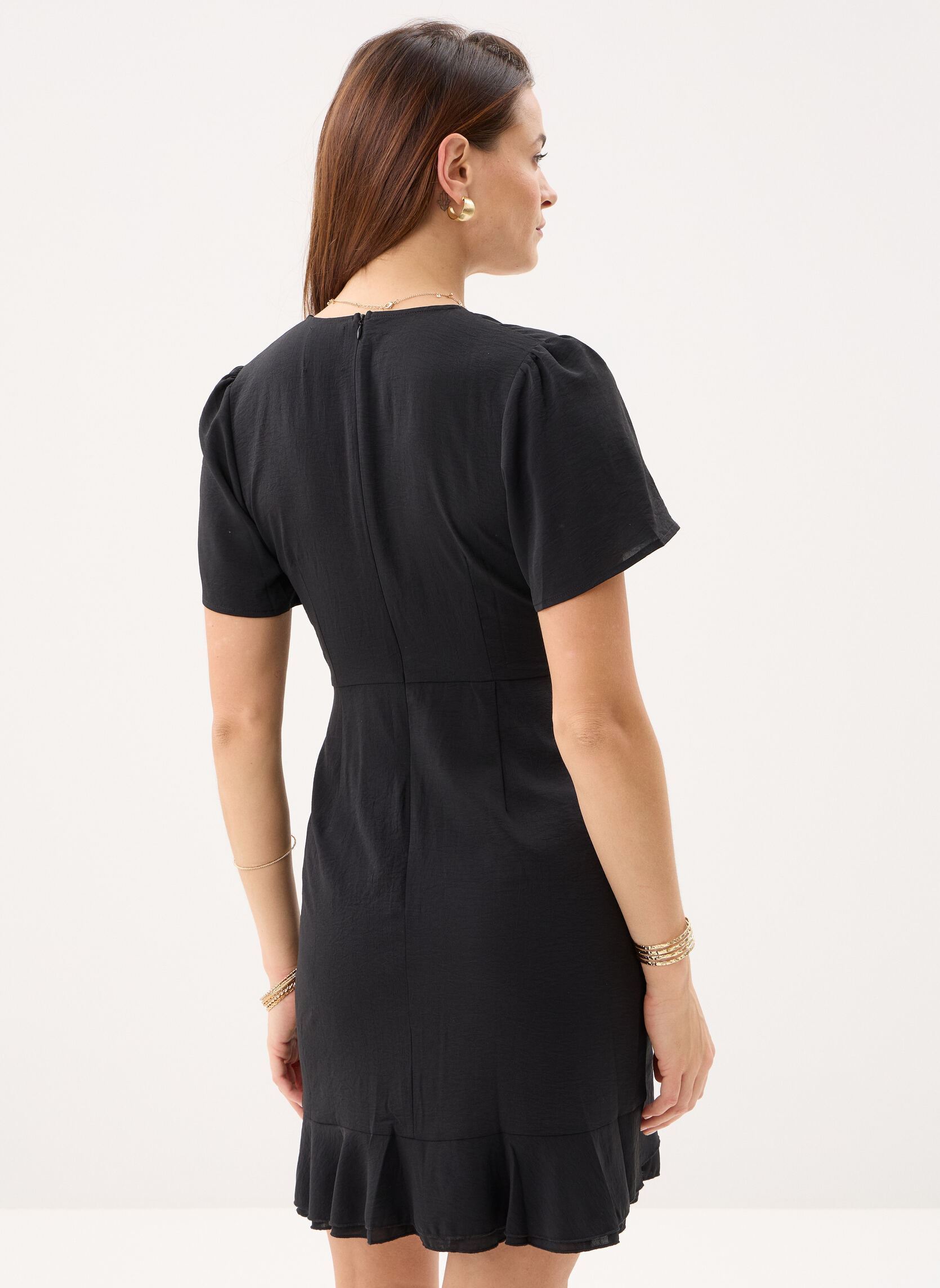 Robes Young Ladies Woven Dress GL720EP femme noir Lili Sidonio Robes Young Ladies Woven Dress GL720EP femme noir BLACK