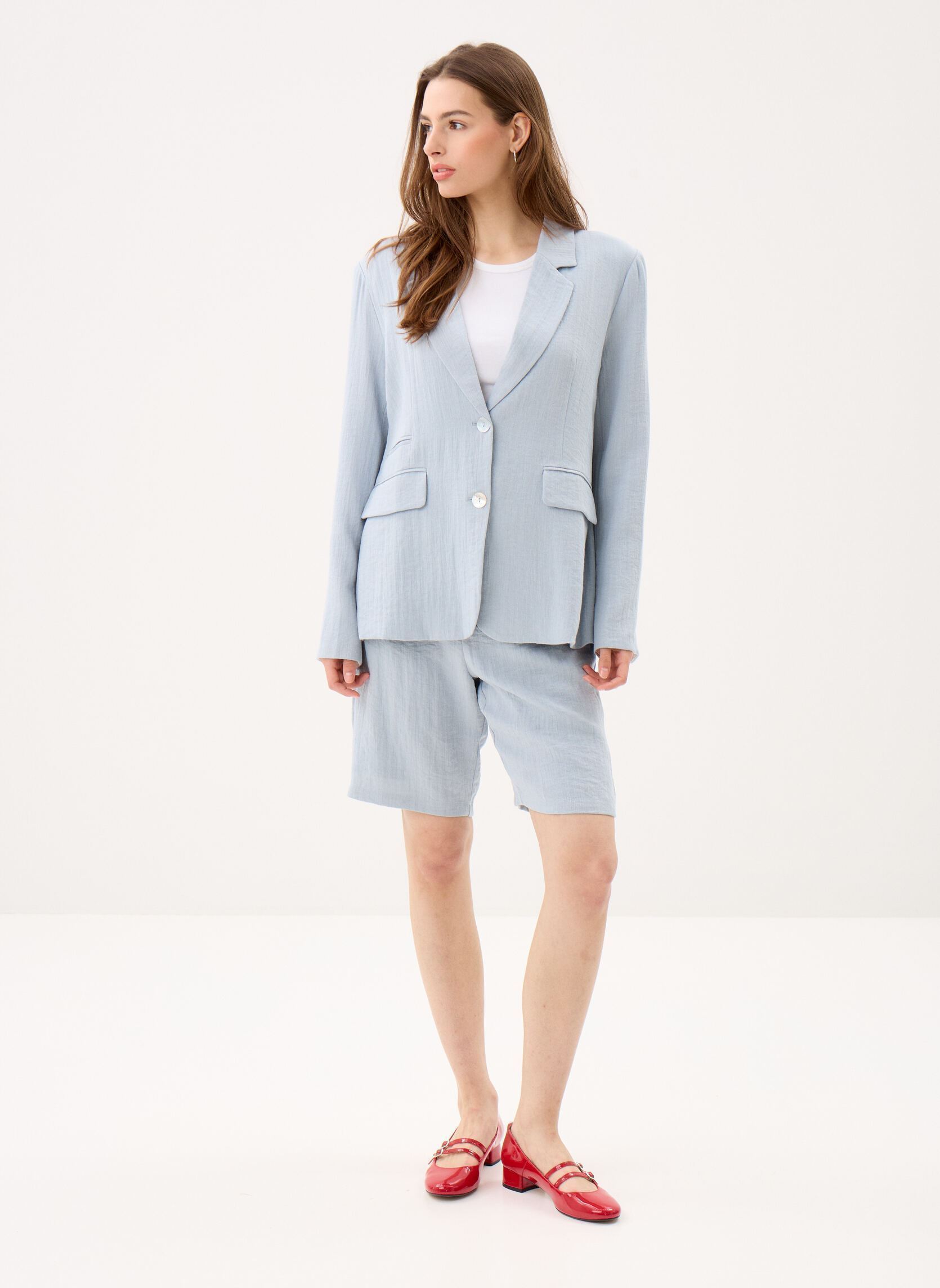 Bermudas Young Ladies Woven Bermuda GL725EE femme bleu Lili Sidonio Bermudas Young Ladies Woven Bermuda GL725EE femme bleu LIGHT BLUE