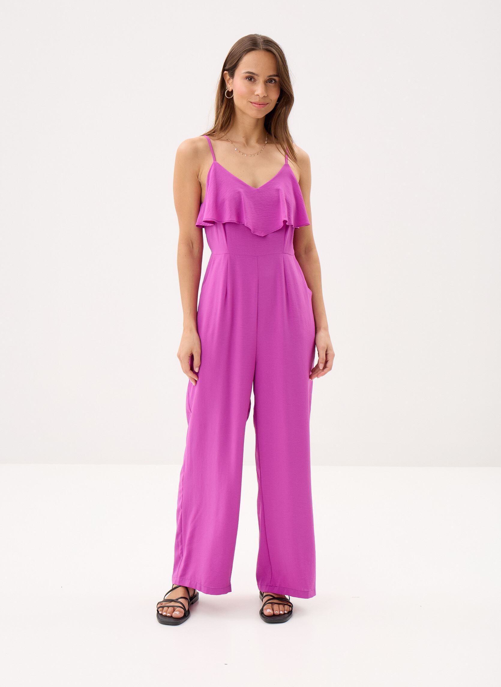 Jumpsuits Young Ladies Woven Jumpsuit GL735EP damen violett Lili Sidonio Jumpsuits Young Ladies Woven Jumpsuit GL735EP damen violett PURPLE BOUGAINVILLIER