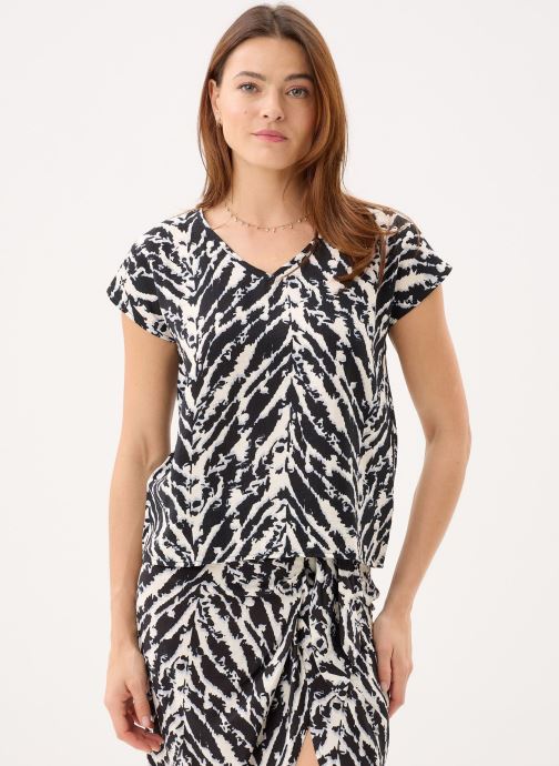 Lili Sidonio Tee-shirts manches courtes Young Ladies Woven Top LAL325EP femme noir