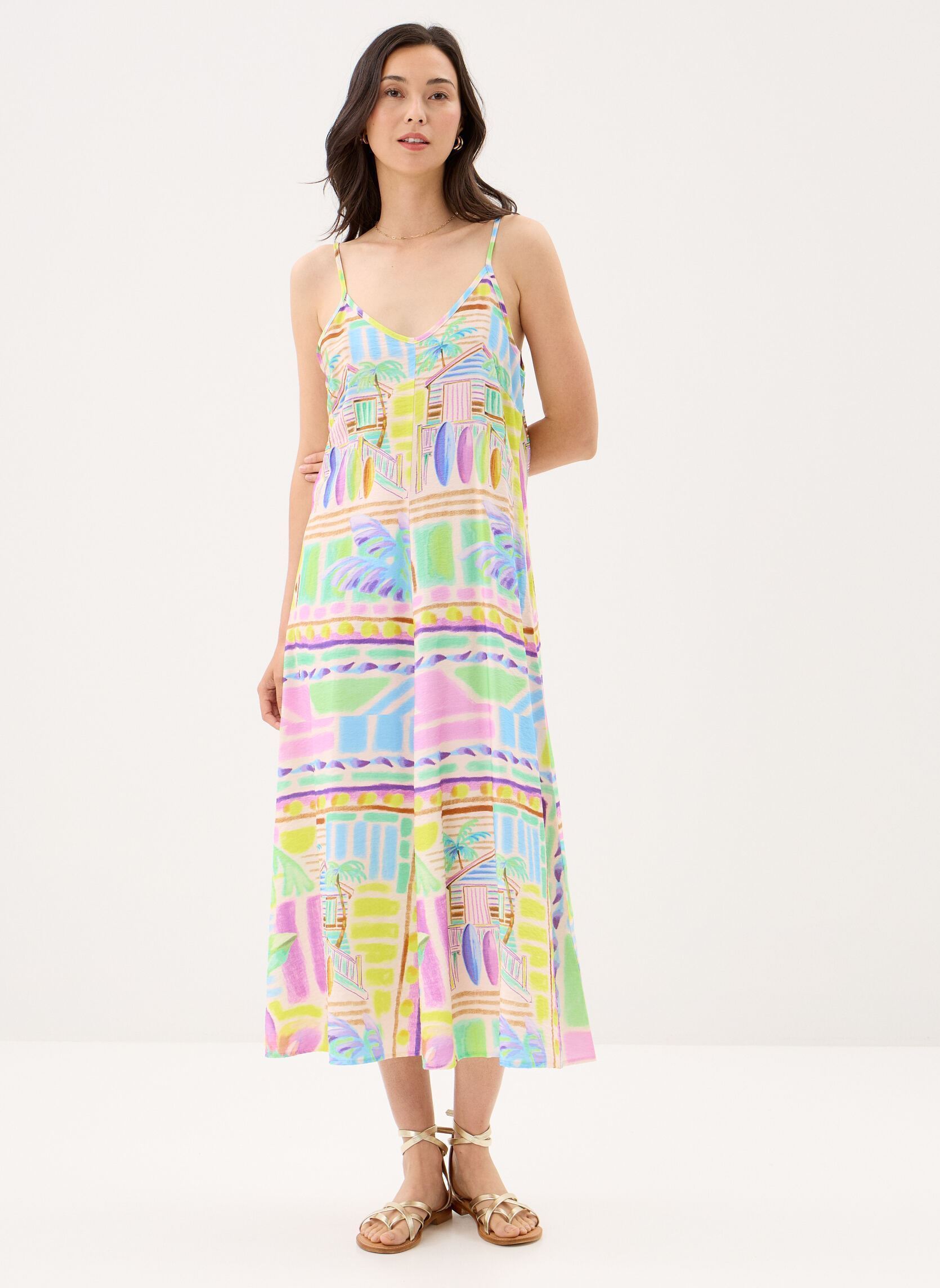 Robes longues Young Ladies Woven Dress LAL655EE femme multicolore Lili Sidonio Robes longues Young Ladies Woven Dress LAL655EE femme multicolore MULTICO MAUI