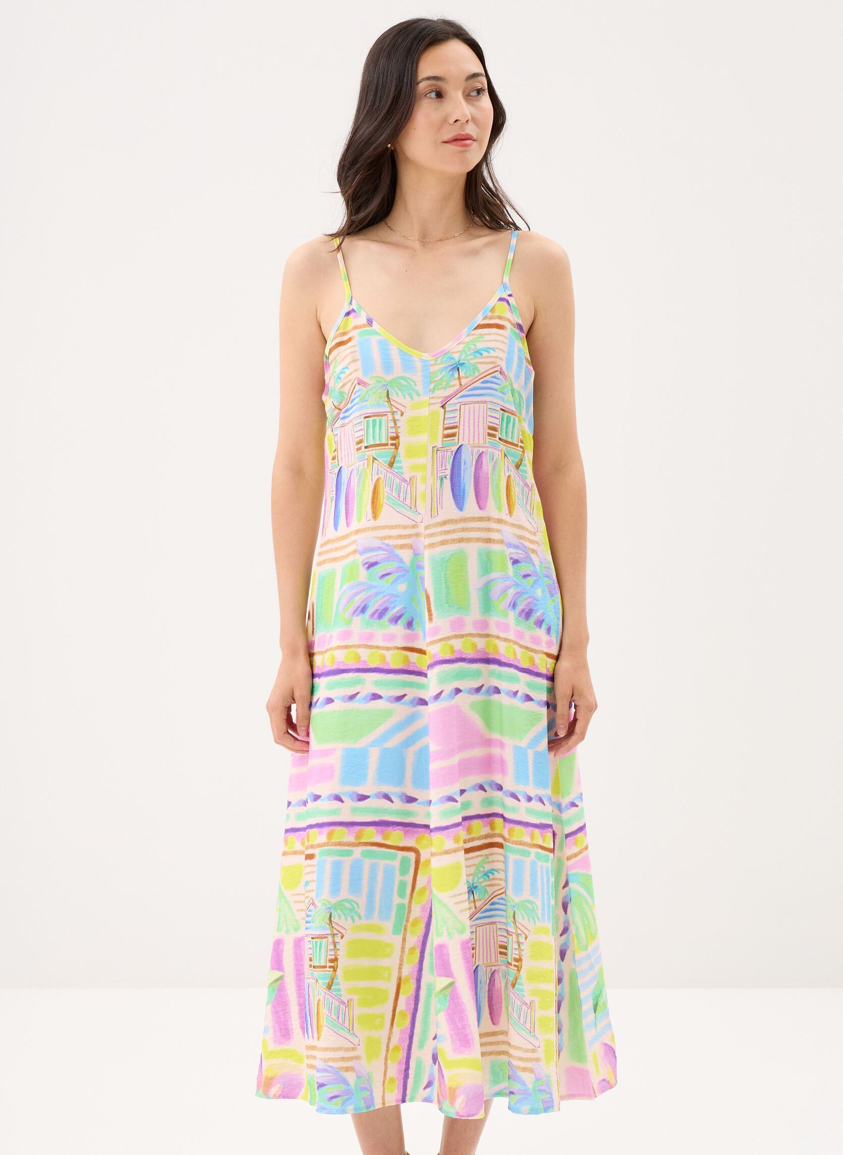 Robes longues Young Ladies Woven Dress LAL655EE femme multicolore Lili Sidonio Robes longues Young Ladies Woven Dress LAL655EE femme multicolore MULTICO MAUI
