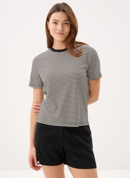 Lili Sidonio Tee-shirts manches courtes Young Ladies Knitted Tee LAL684EP femme noir