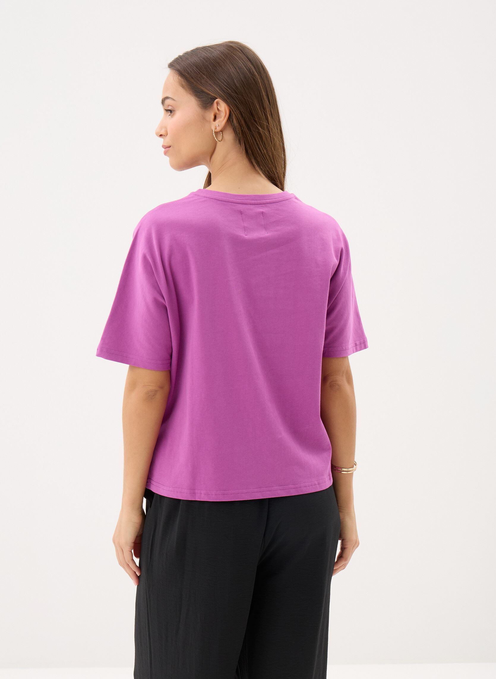 Kurzarm-T-Shirts Young Ladies Knitted Tee ML58EP damen violett Lili Sidonio Kurzarm-T-Shirts Young Ladies Knitted Tee ML58EP damen violett PURPLE BOUGAINVILLIER