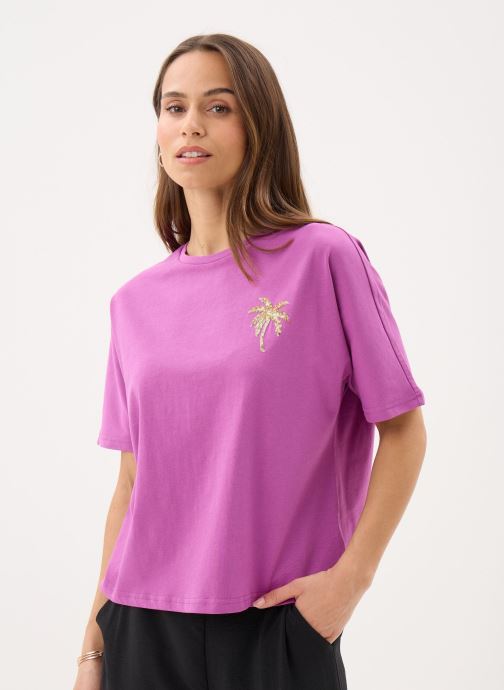 Lili Sidonio Tee-shirts manches courtes Young Ladies Knitted Tee ML58EP femme violet