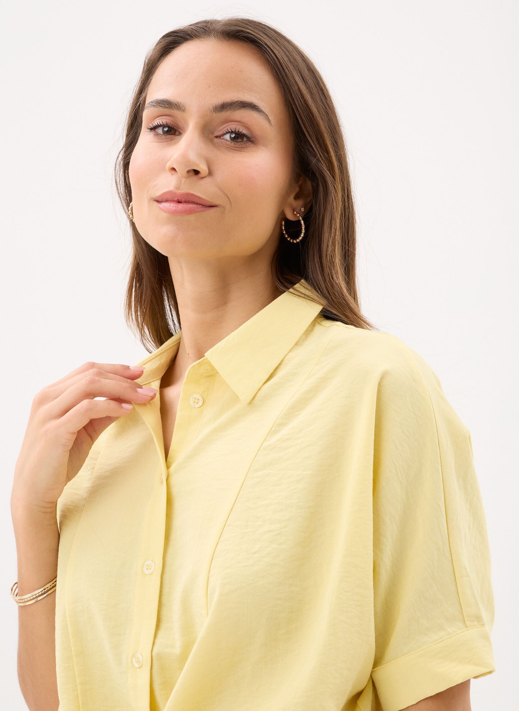 Kurzarm-Hemden Young Ladies Woven Shirt ML71EP damen gelb Lili Sidonio Kurzarm-Hemden Young Ladies Woven Shirt ML71EP damen gelb YELLOW