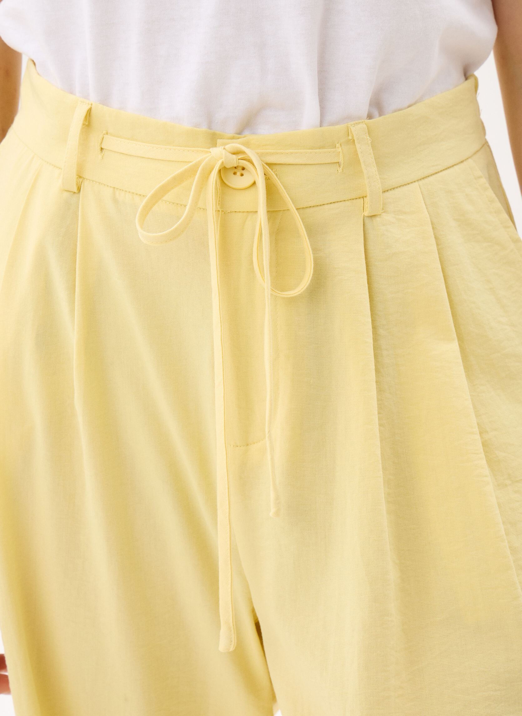 Wijde broeken Young Ladies Woven Pants ML72EP dames geel Lili Sidonio Wijde broeken Young Ladies Woven Pants ML72EP dames geel YELLOW
