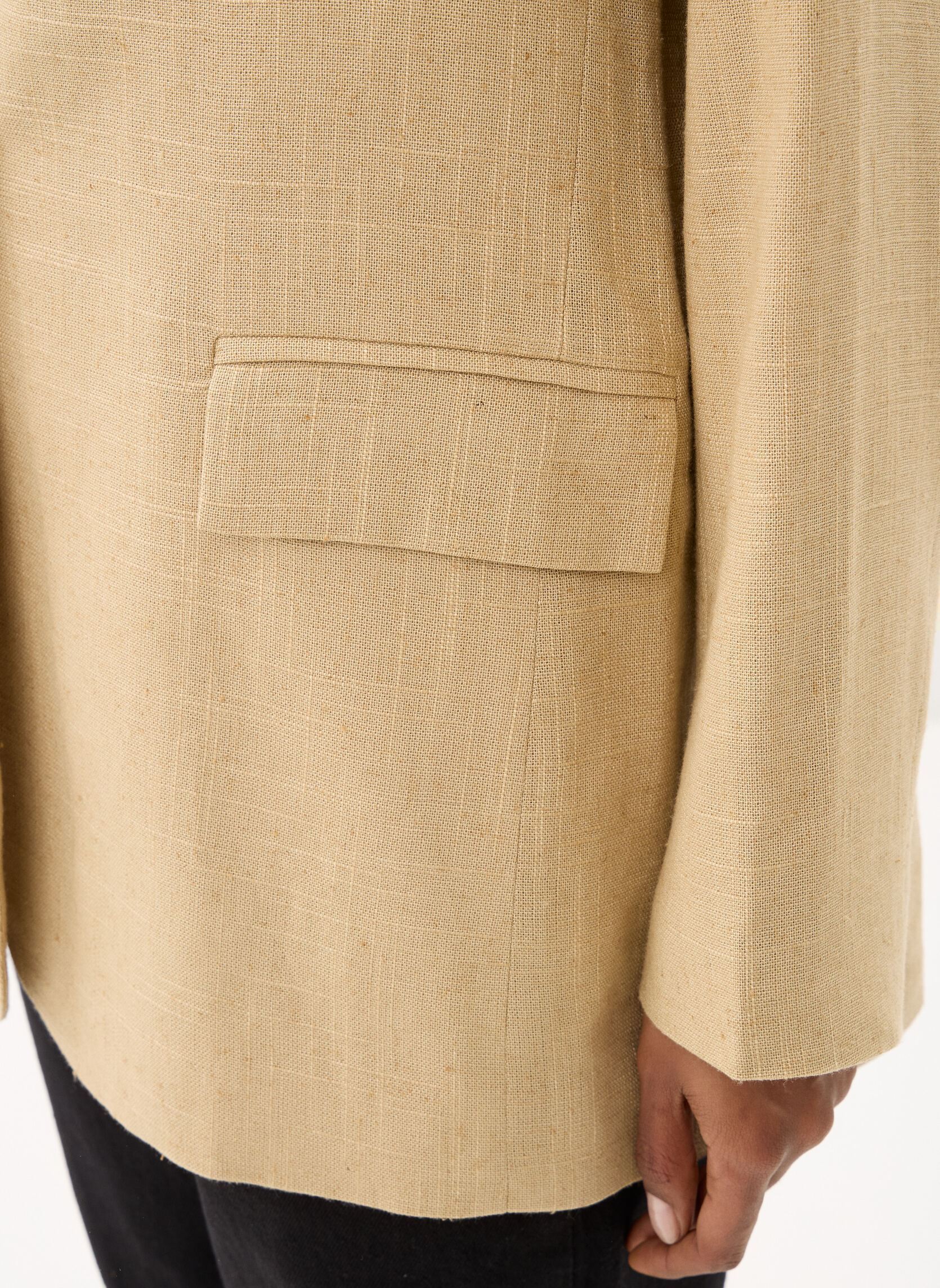 Vestes de blazer Young Ladies Woven Blazer PL273EP femme beige Lili Sidonio Vestes de blazer Young Ladies Woven Blazer PL273EP femme beige BEIGE