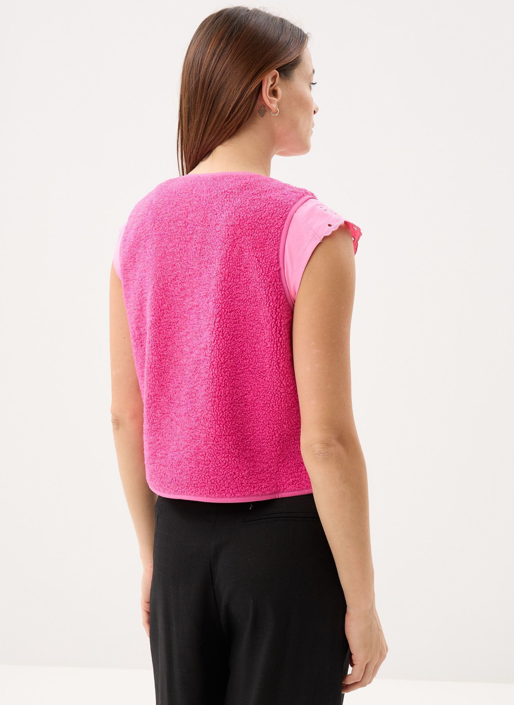 Vestes sans manches Young Ladies Woven Sleeveless Jacket RL7 femme rose Lili Sidonio Vestes sans manches Young Ladies Woven Sleeveless Jacket RL7 femme rose FUCHSIA