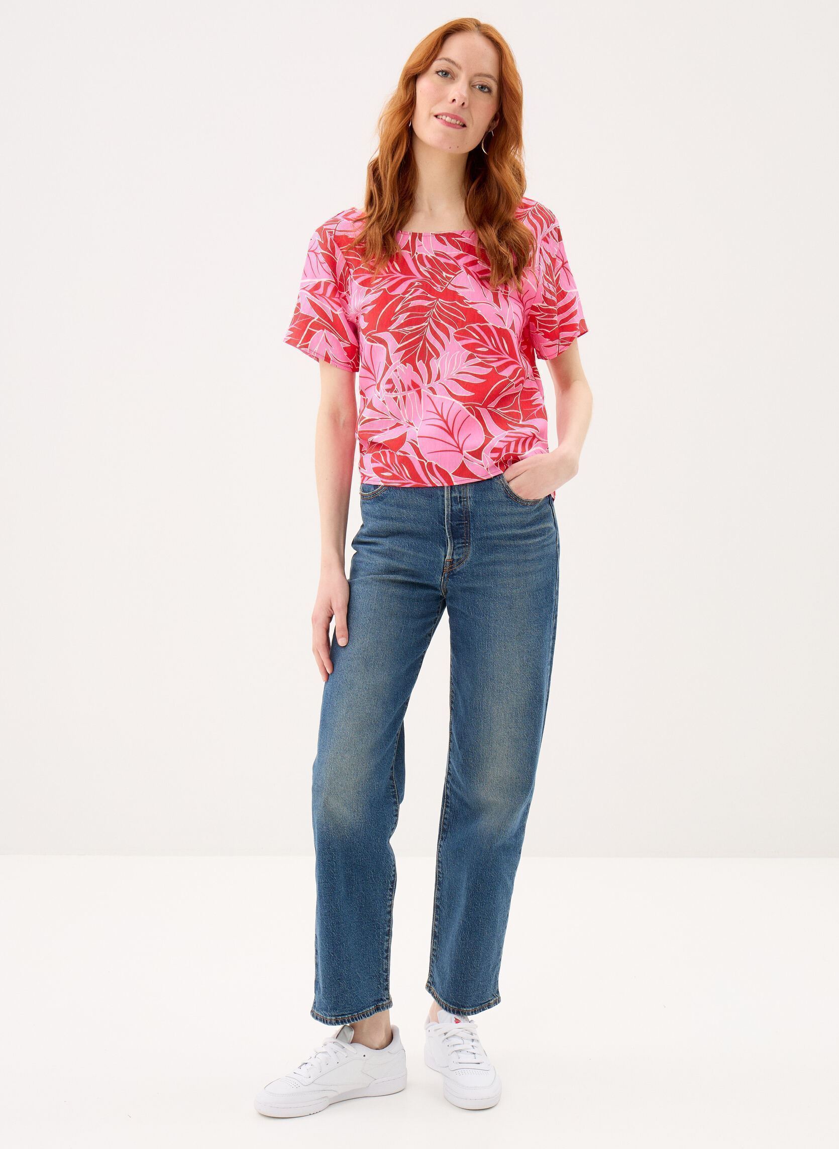 T-shirts Young Ladies Woven Top TL367EE dames rood Lili Sidonio T-shirts Young Ladies Woven Top TL367EE dames rood RED BELIZE