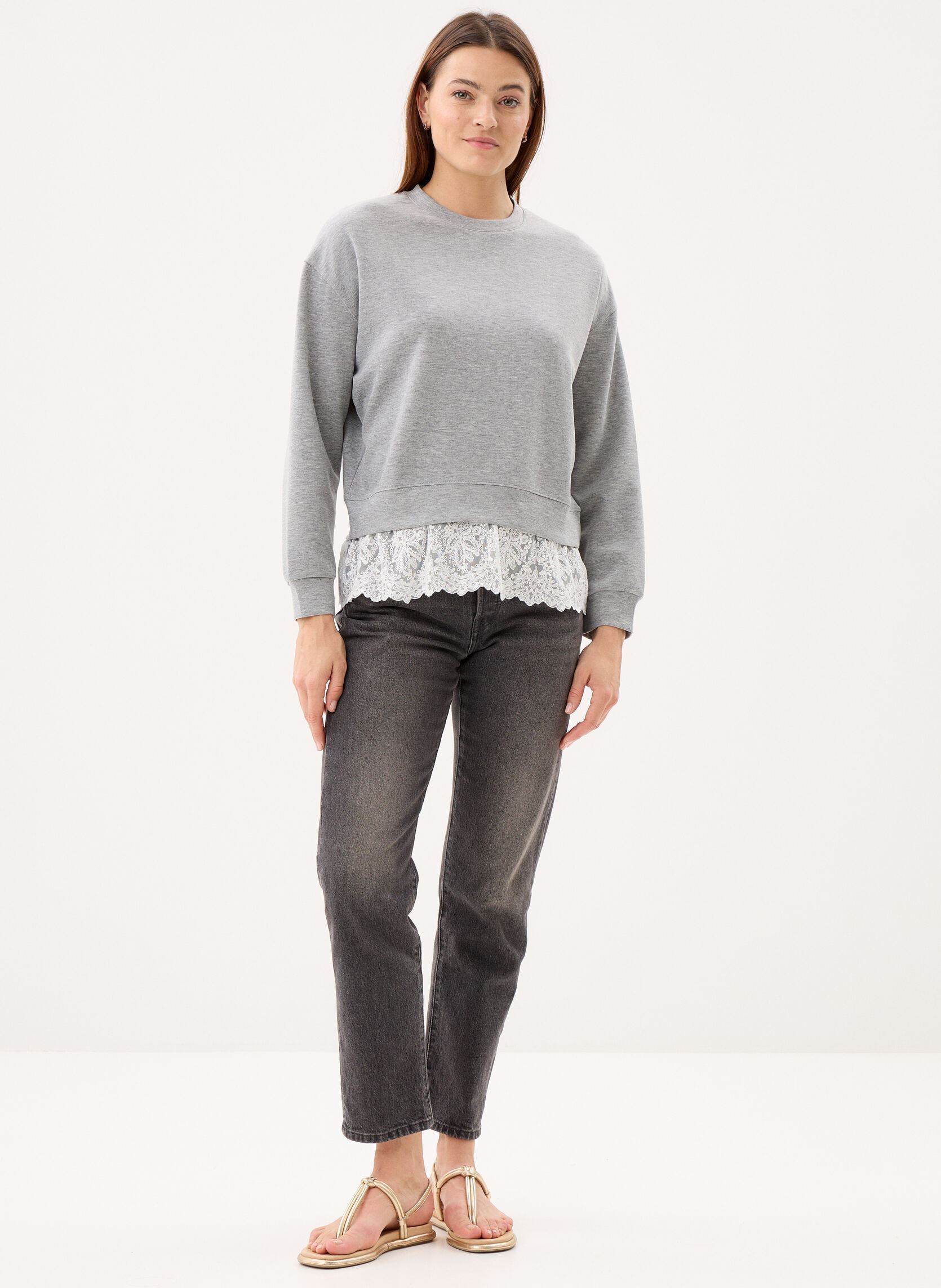 Pulls Young Ladies Knitted Sweat TL508EP femme gris Lili Sidonio Pulls Young Ladies Knitted Sweat TL508EP femme gris GREY