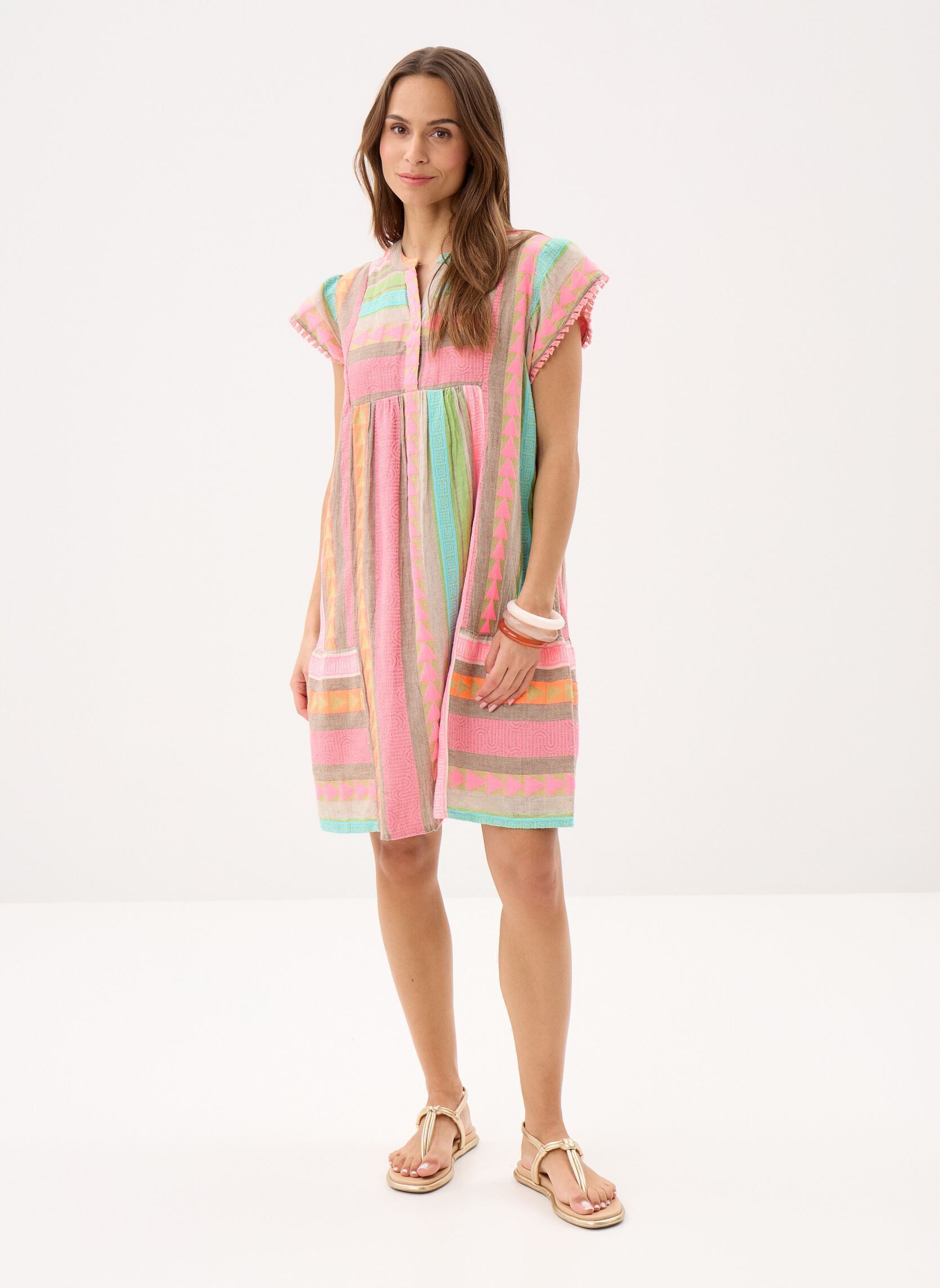 Robes Young Ladies Woven Dress ZML108EE femme multicolore Lili Sidonio Robes Young Ladies Woven Dress ZML108EE femme multicolore MULTICOLOUR