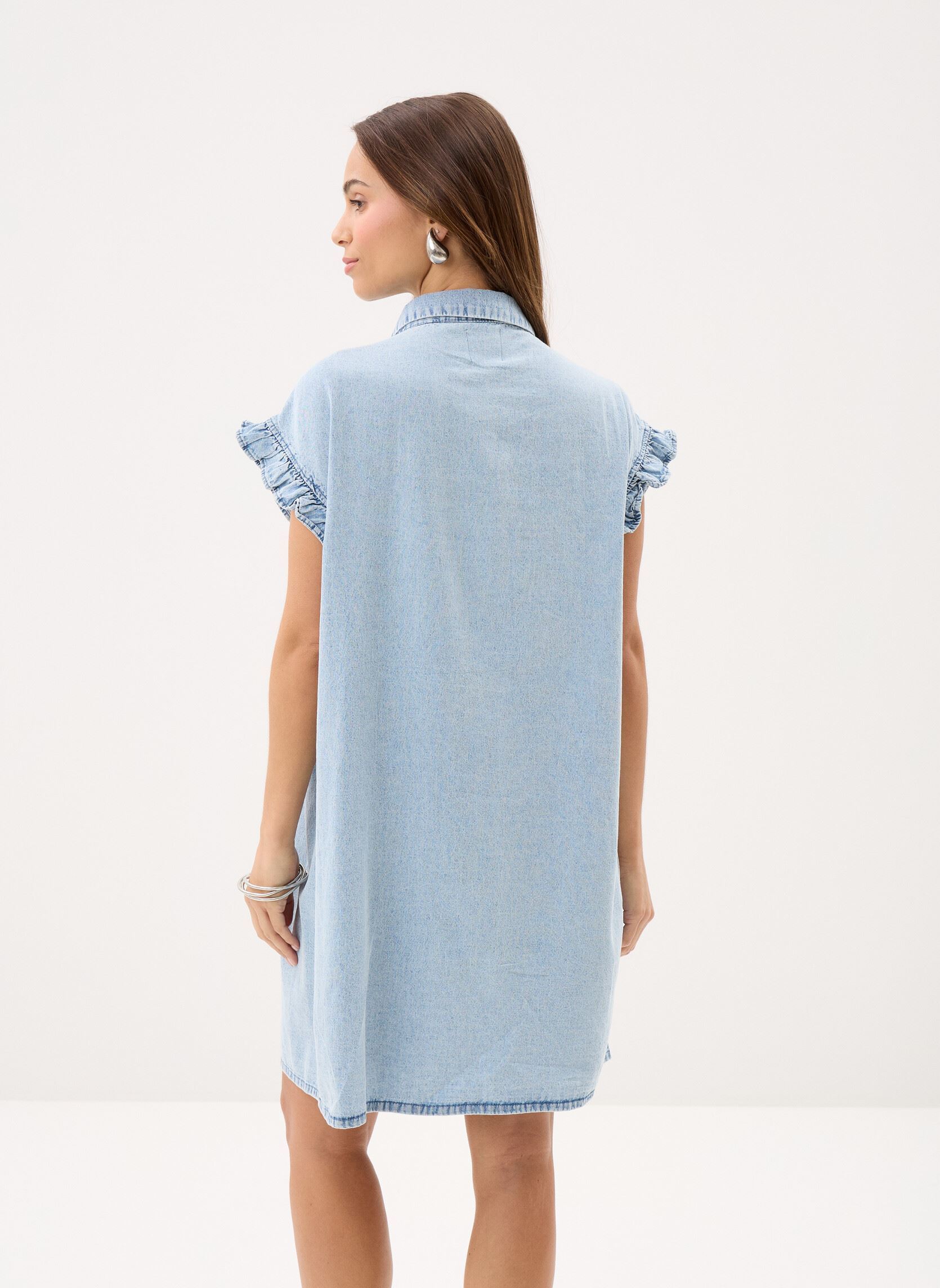 Robes Young Ladies Woven Dress ZPL115EE femme bleu Lili Sidonio Robes Young Ladies Woven Dress ZPL115EE femme bleu DENIM BLUE