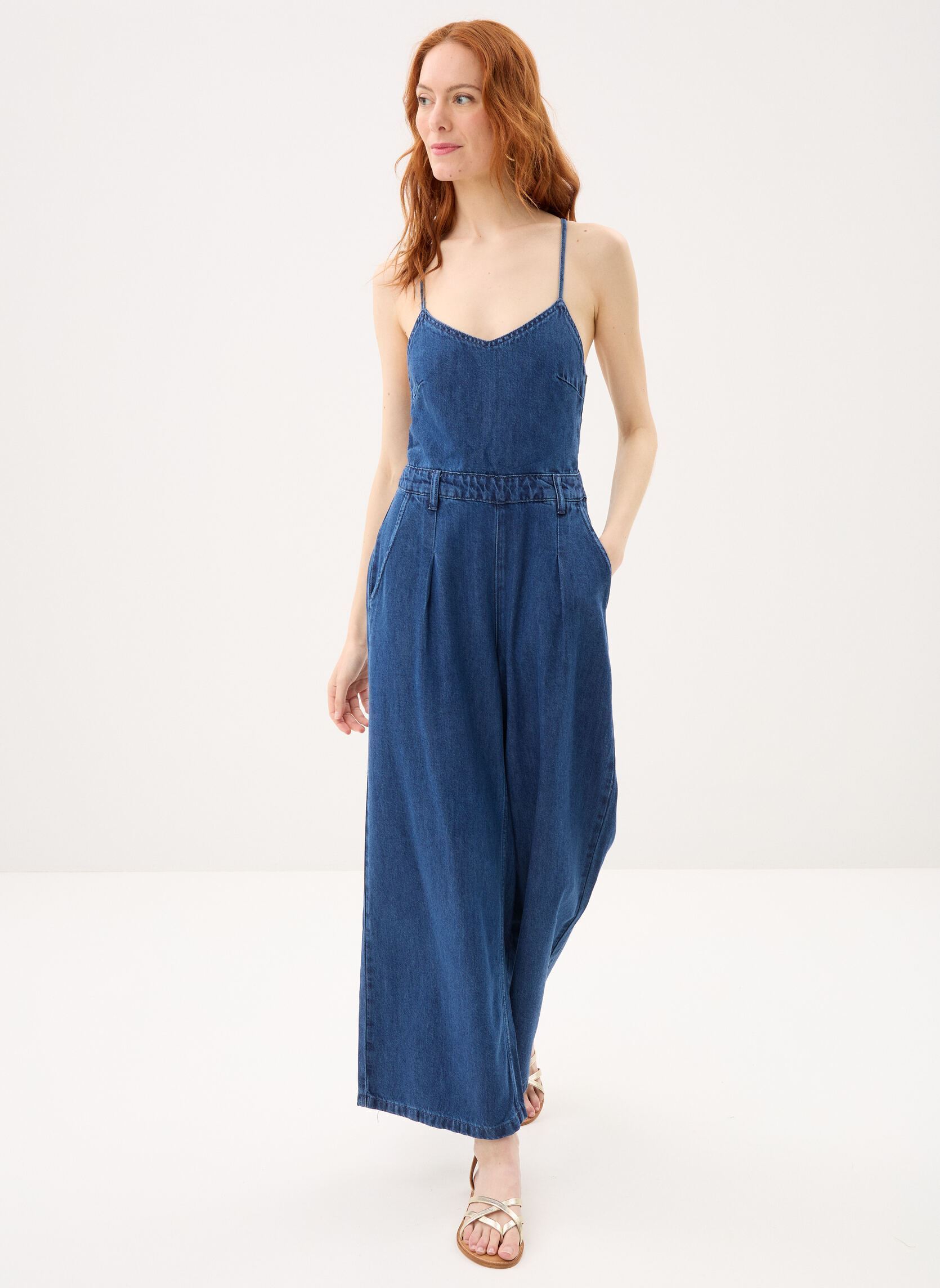 Jumpsuits / Overalls Ladies Woven Jumpsuit E1105AEP damen blau Molly Bracken Jumpsuits / Overalls Ladies Woven Jumpsuit E1105AEP damen blau DENIM BLUE