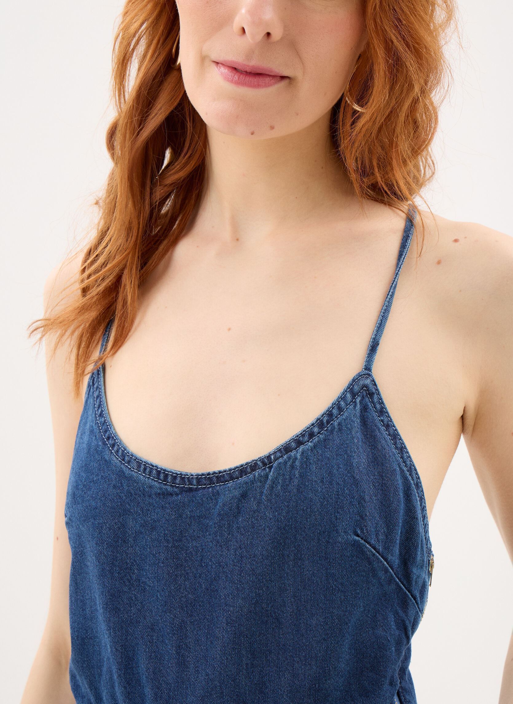 Robes longues Ladies Woven Dress E1707BEP femme bleu Molly Bracken Robes longues Ladies Woven Dress E1707BEP femme bleu DENIM BLUE