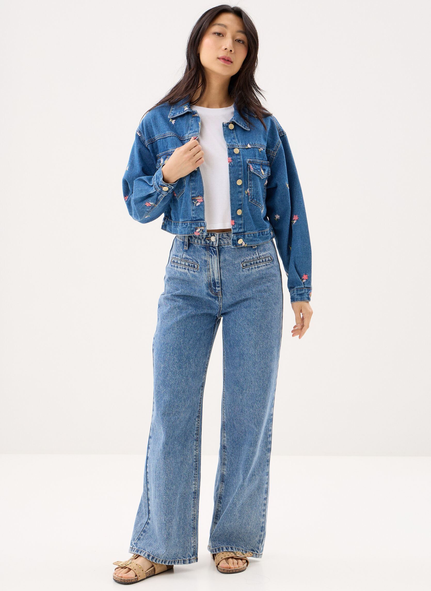 Jeansjacken Ladies Woven Jacket E1712BEP damen blau Molly Bracken Jeansjacken Ladies Woven Jacket E1712BEP damen blau DENIM BLUE