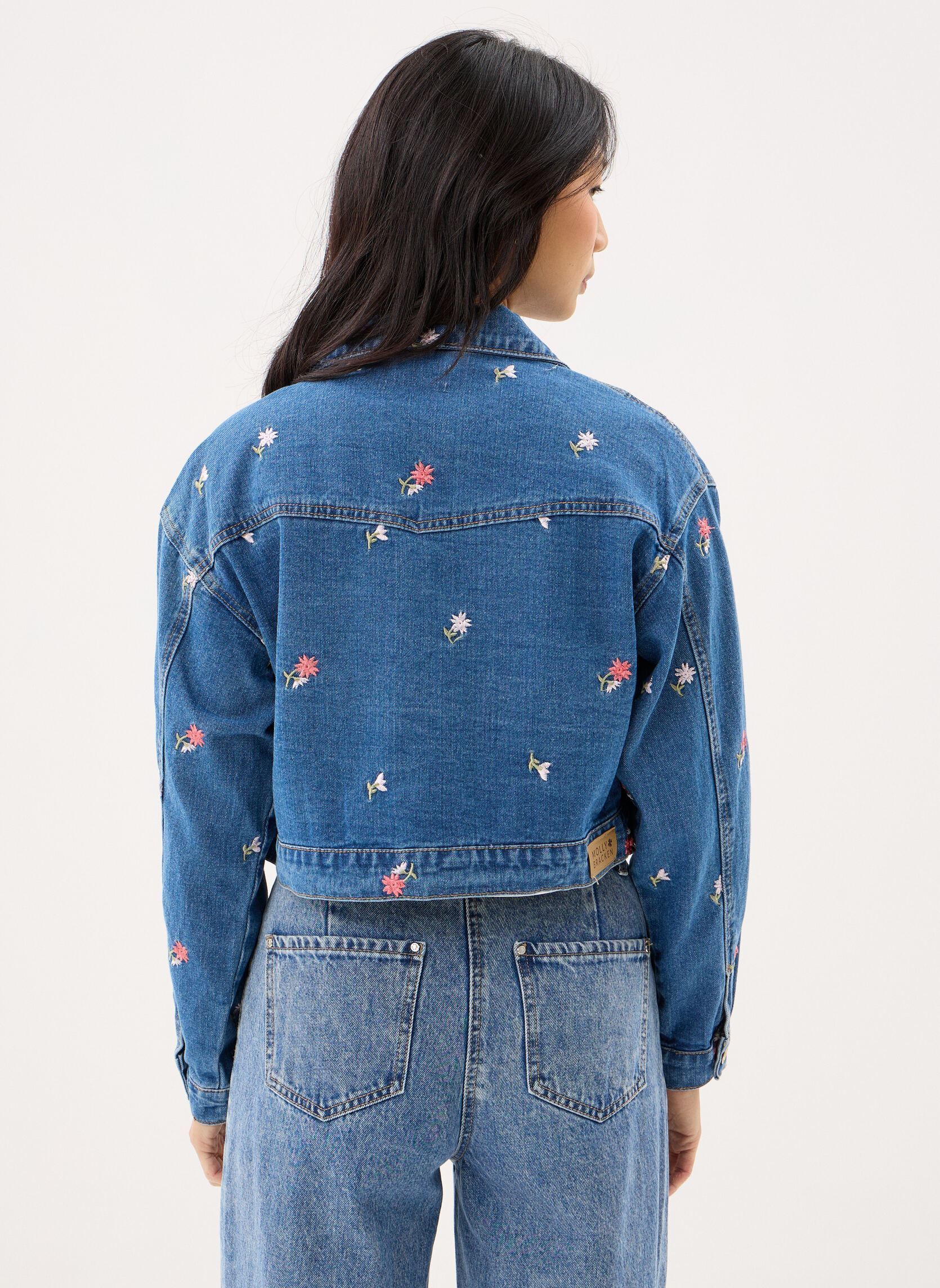 Jeansjacken Ladies Woven Jacket E1712BEP damen blau Molly Bracken Jeansjacken Ladies Woven Jacket E1712BEP damen blau DENIM BLUE