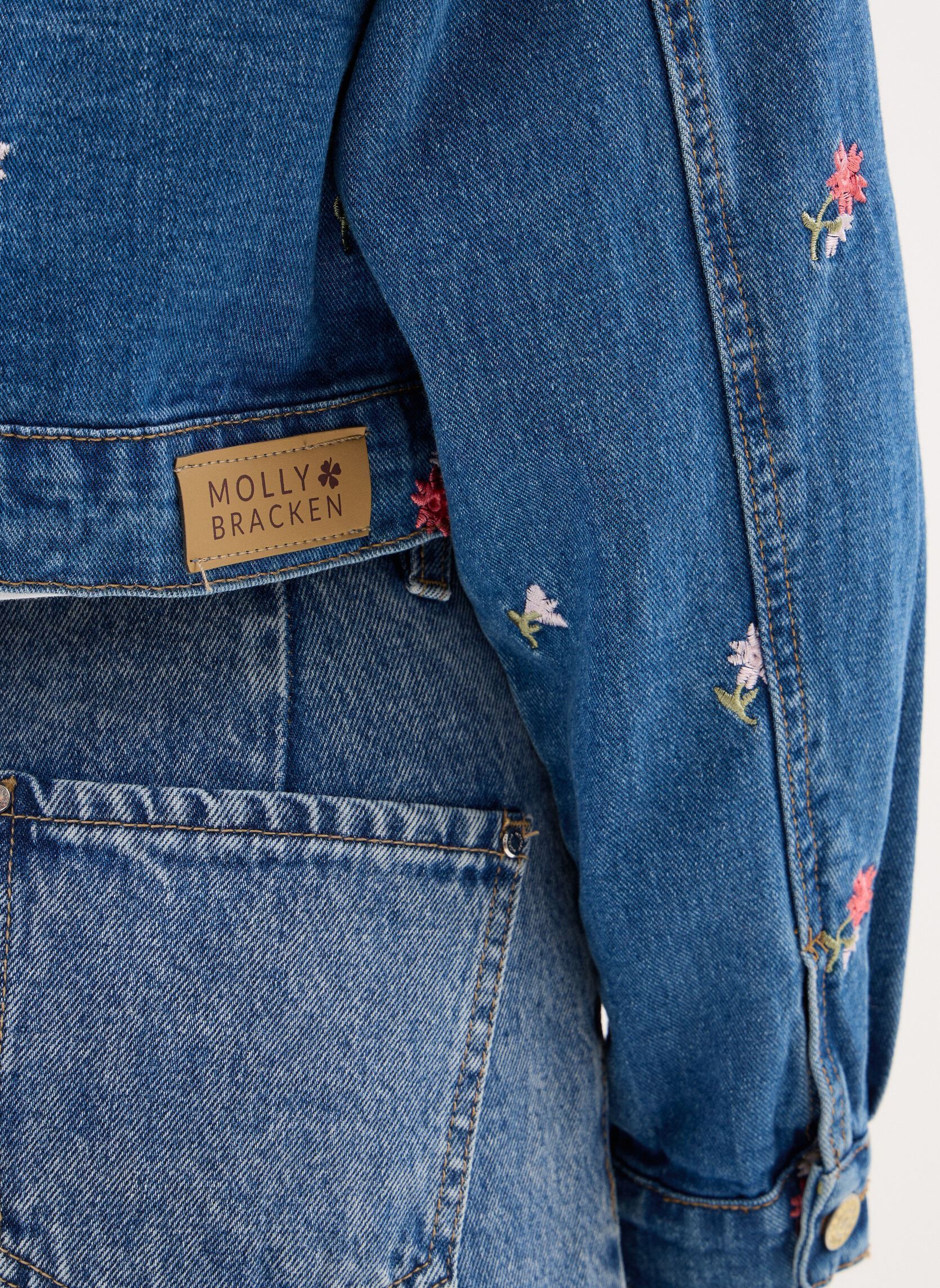 Jeansjacken Ladies Woven Jacket E1712BEP damen blau Molly Bracken Jeansjacken Ladies Woven Jacket E1712BEP damen blau DENIM BLUE